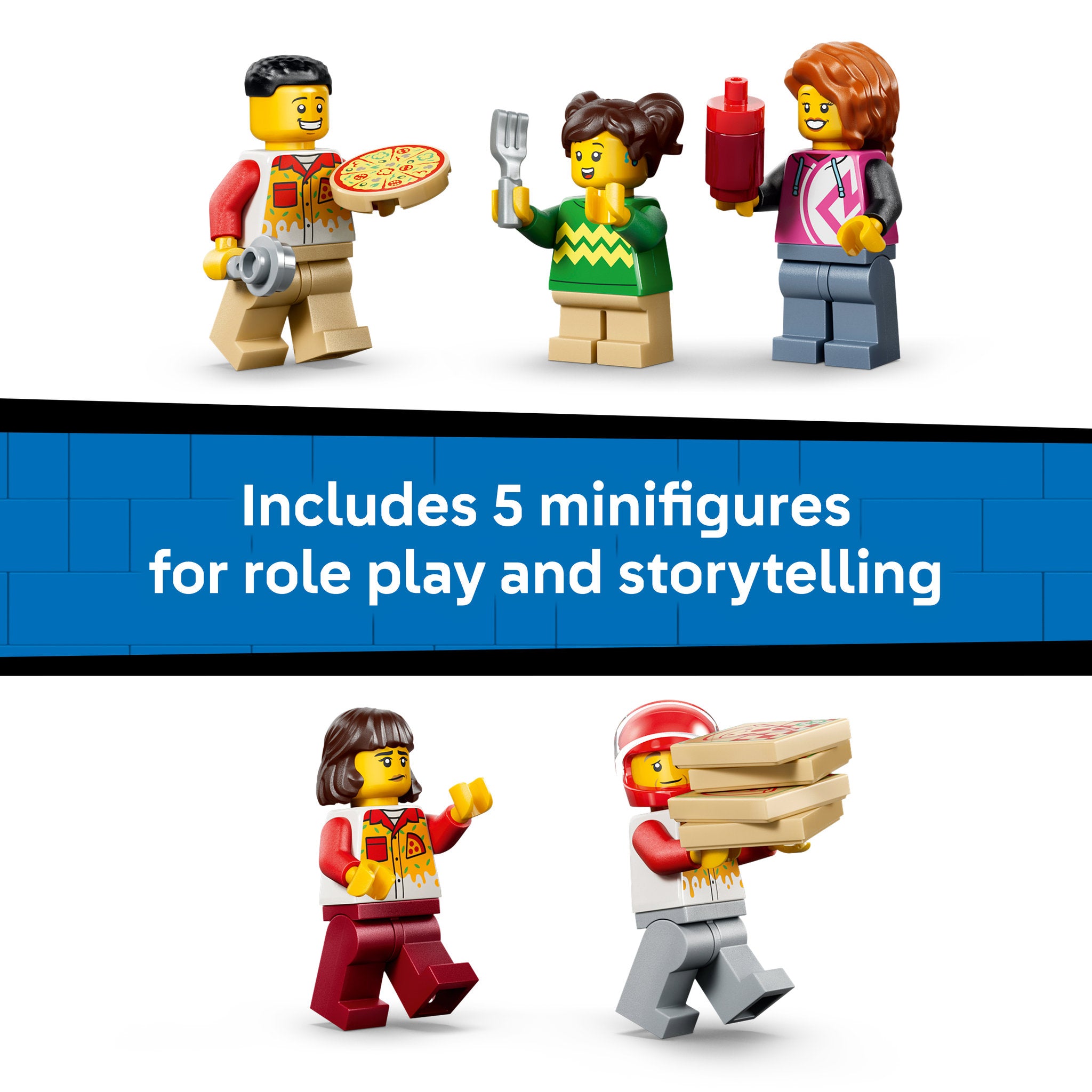 LEGO 60496 City Pizza Delivery Experience With Vehicles
