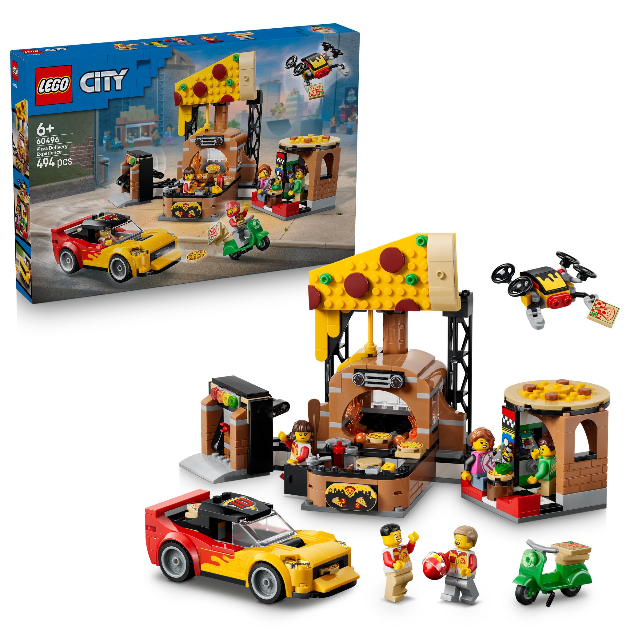 LEGO 60496 City Pizza Delivery Experience With Vehicles