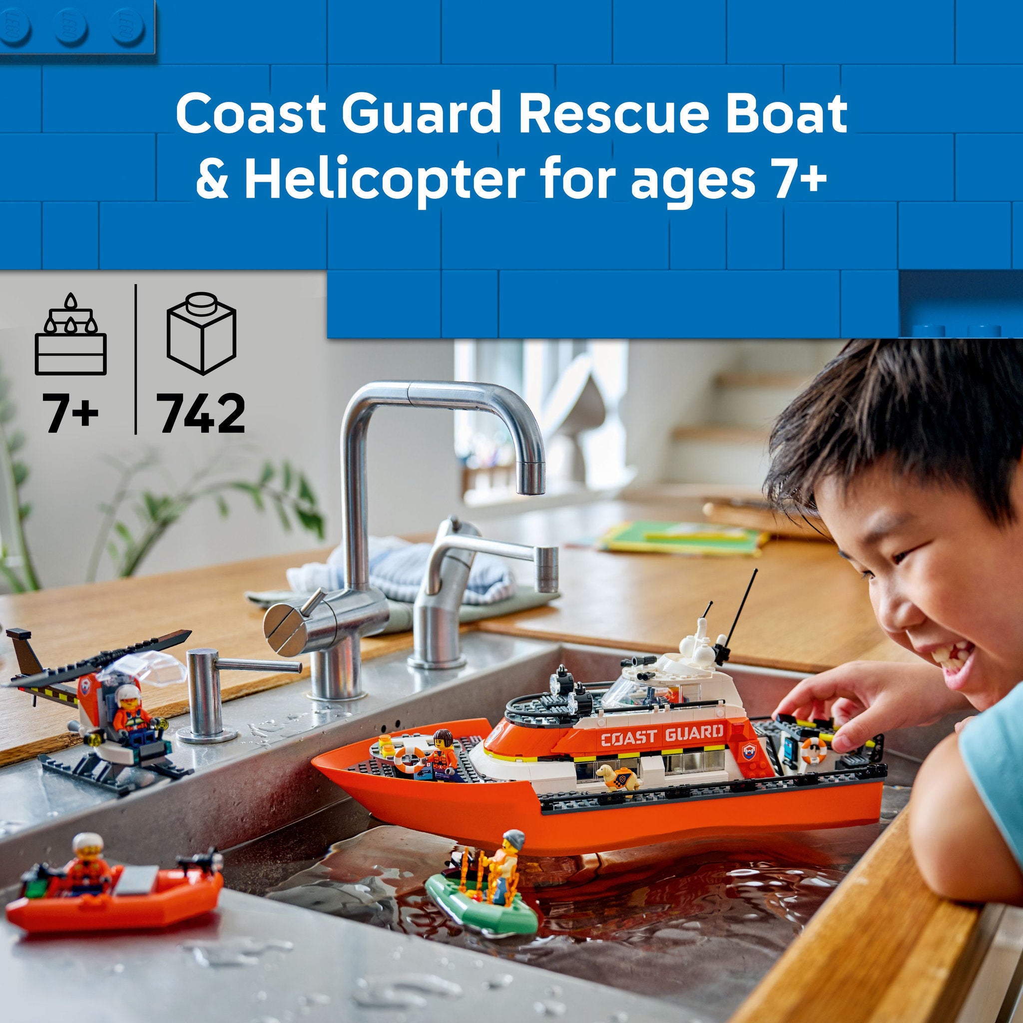LEGO 60504 City Coast Guard Rescue Boat & Helicopter