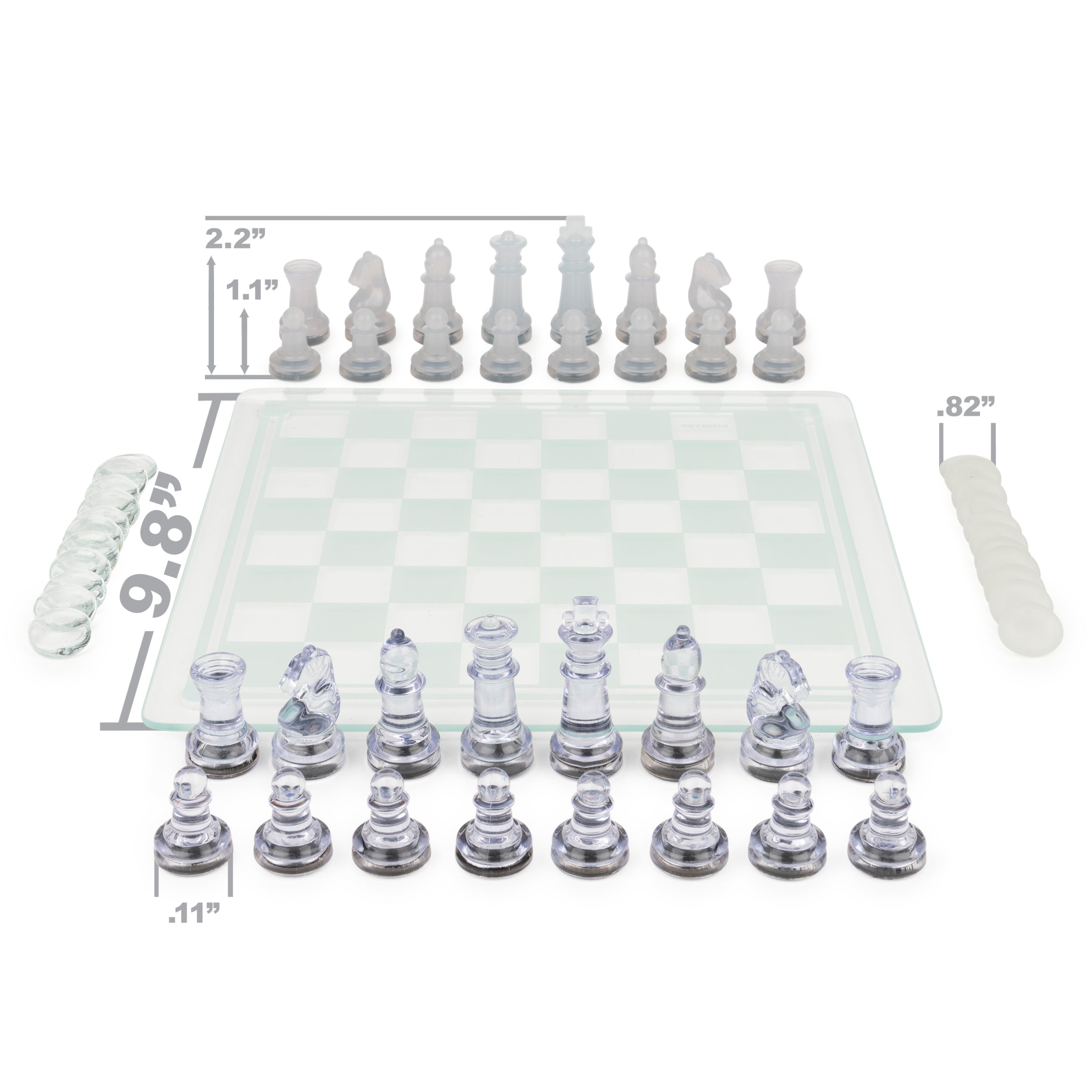 Cardinal Classics Chess & Checkers With Glass Board