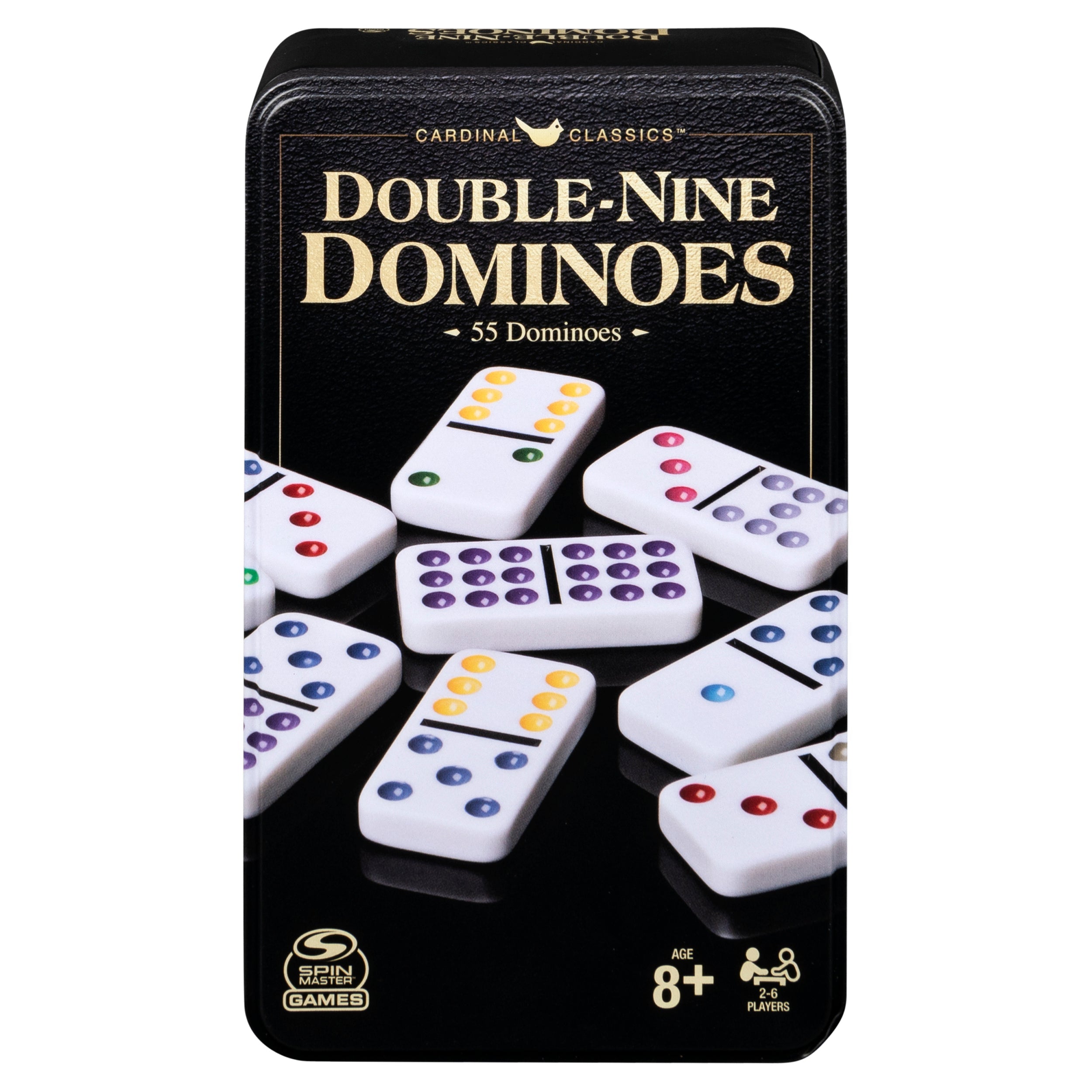 Cardinal Classics Double-Nine Dominoes In Tin