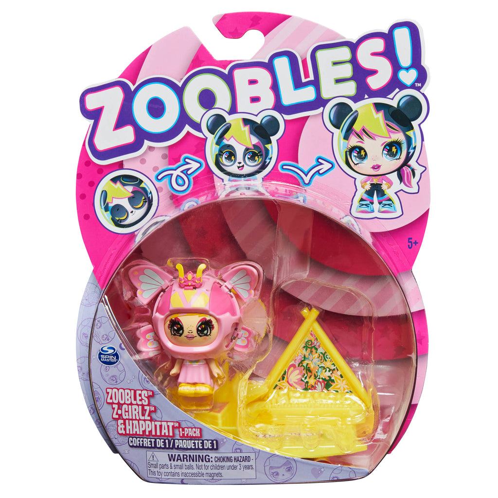 ZOOBLES GIRL HAPPITAT 1 PACK BUTTERCUP