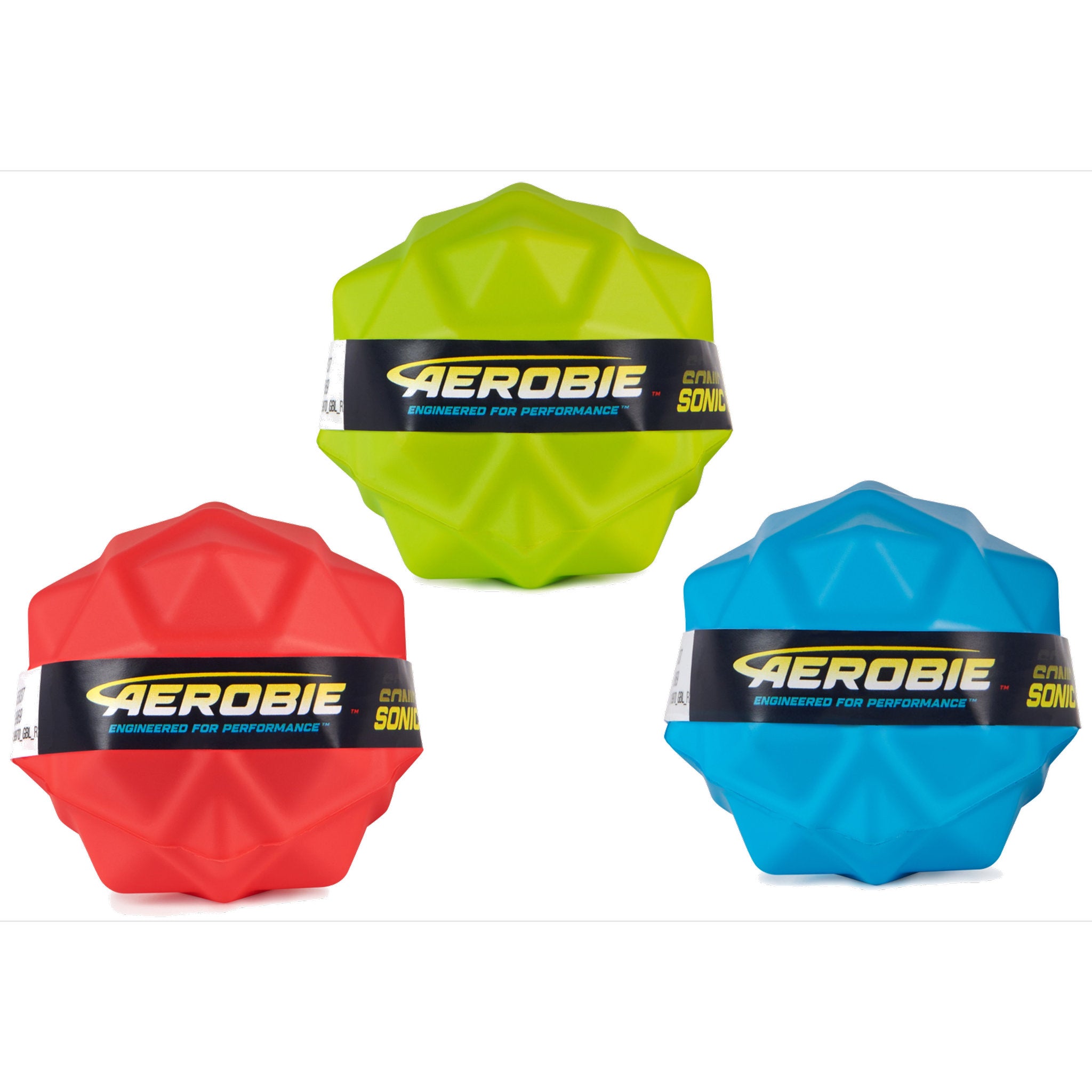 Aerobie Sonic Bounce Ball 3 Pack Red/Blue/Green