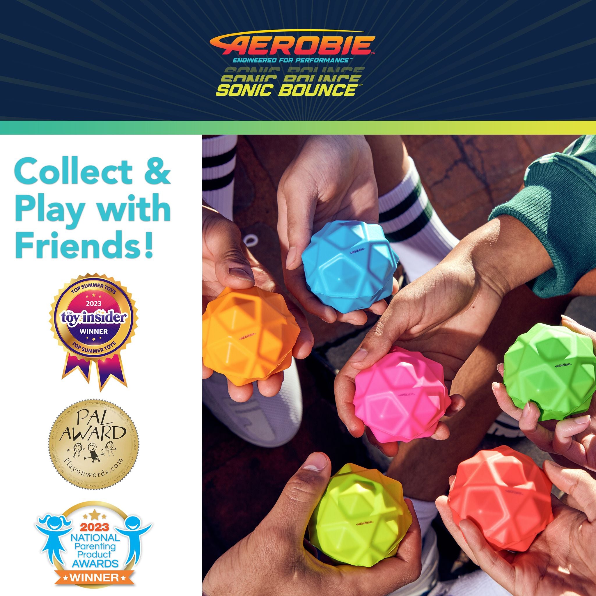 Aerobie Sonic Bounce Ball 3 Pack