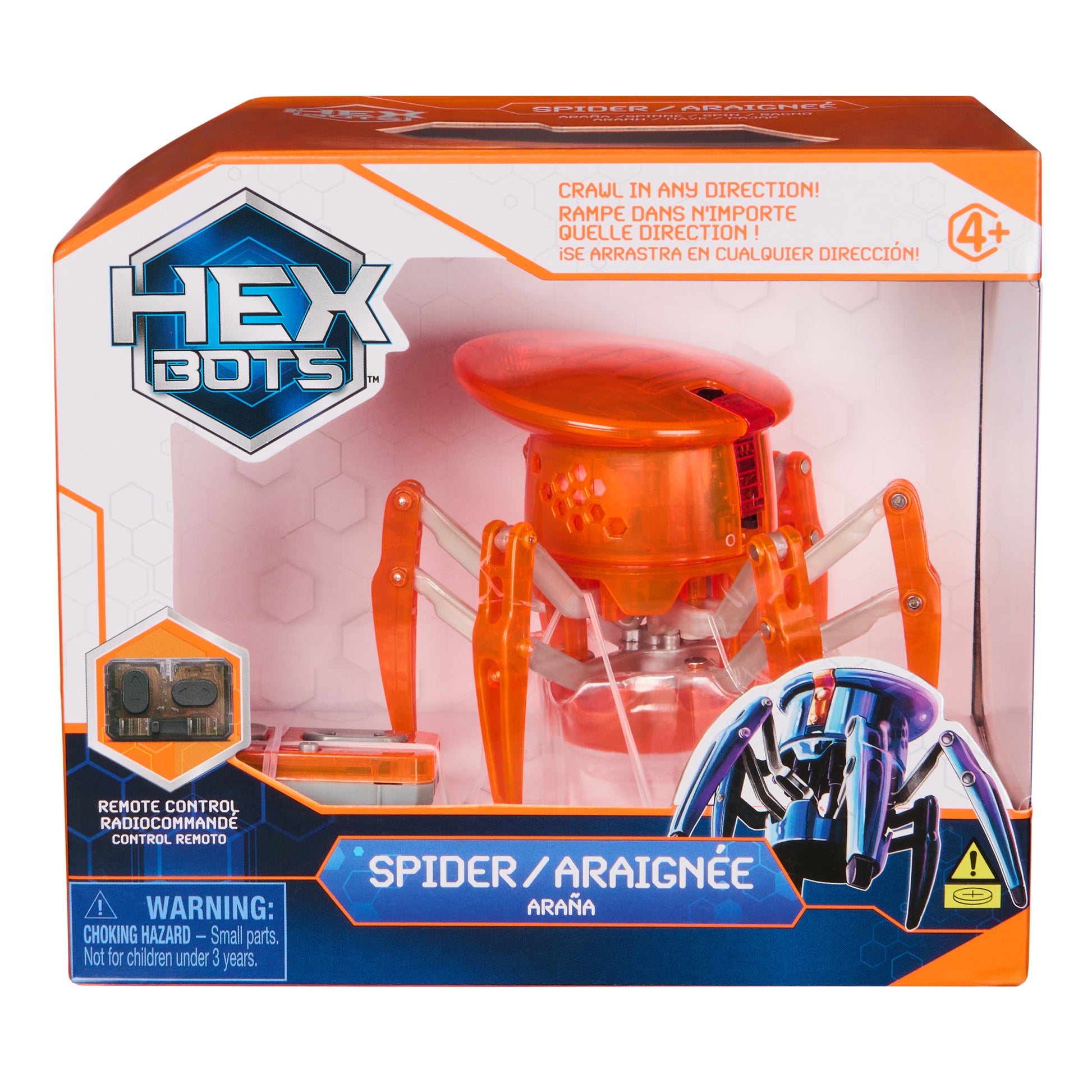 Hex Bots Spider Orange - Toyworld Australia
