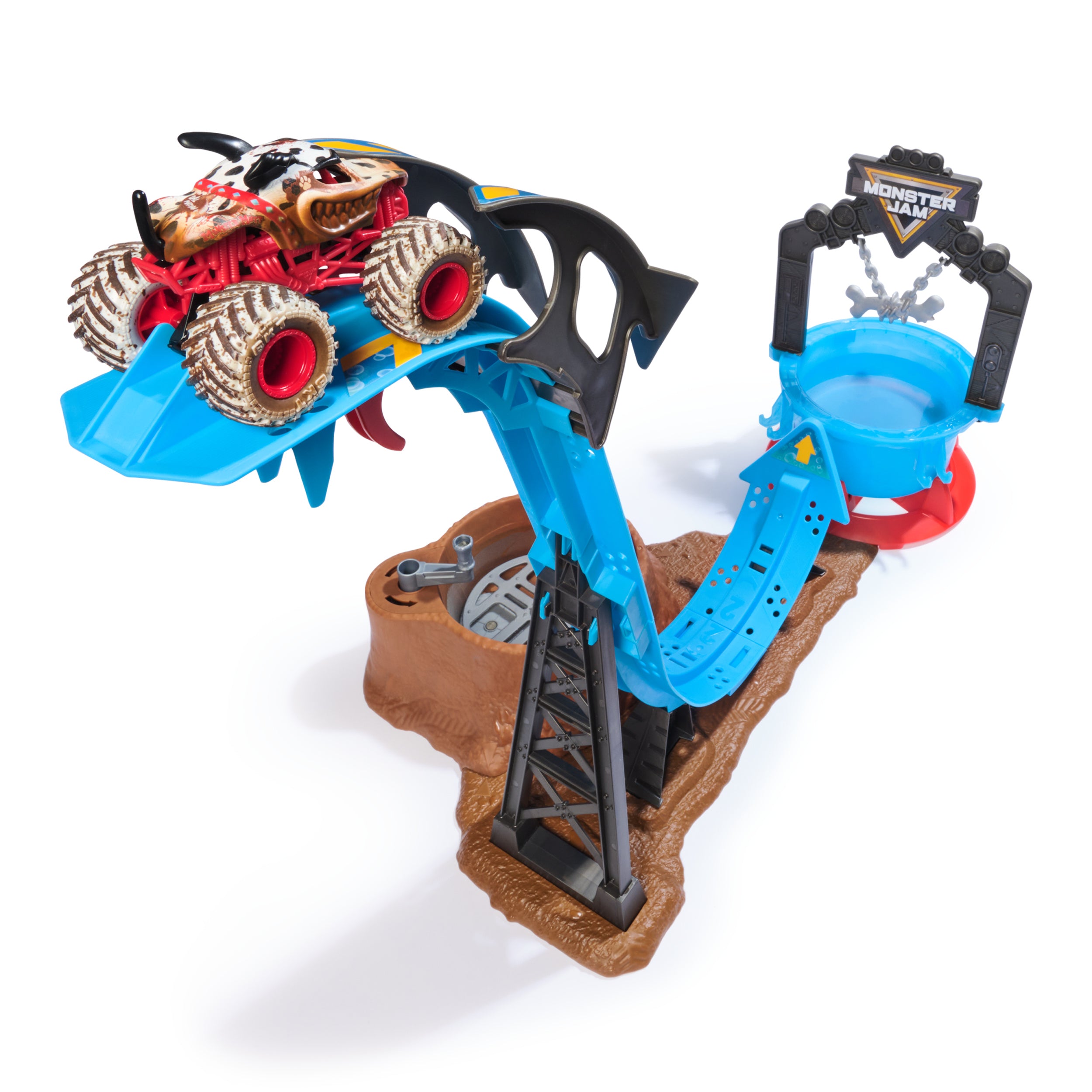 Monster Jam 1:64 Mud Blasters Dunk Tank Playset - Monster Mutt Dalmation