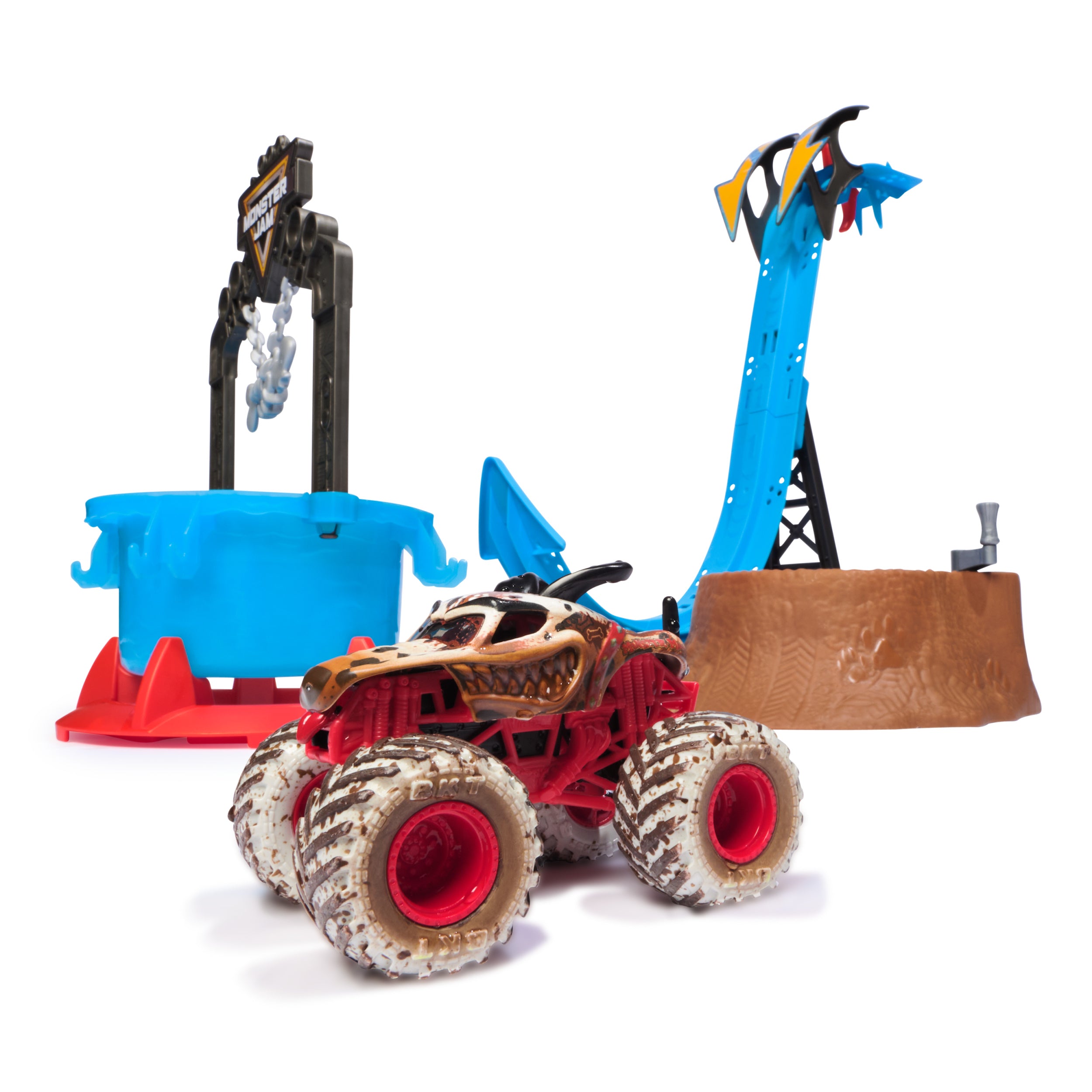 Monster Jam 1:64 Mud Blasters Dunk Tank Playset - Monster Mutt Dalmation