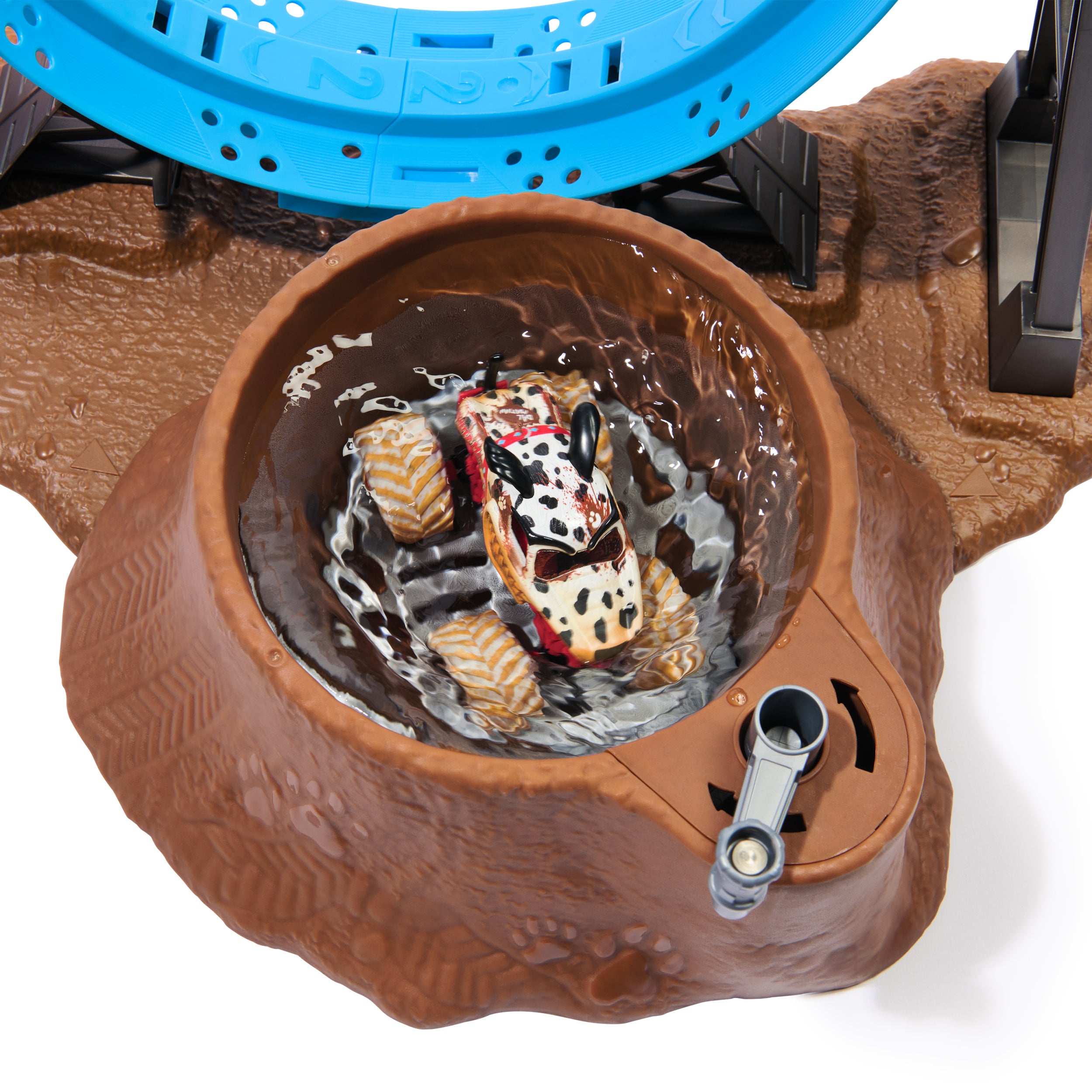 Monster Jam 1:64 Mud Blasters Dunk Tank Playset - Monster Mutt Dalmation