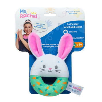 MS RACHEL Ms. Rachel Hop Little Bunnies Soft Rattle