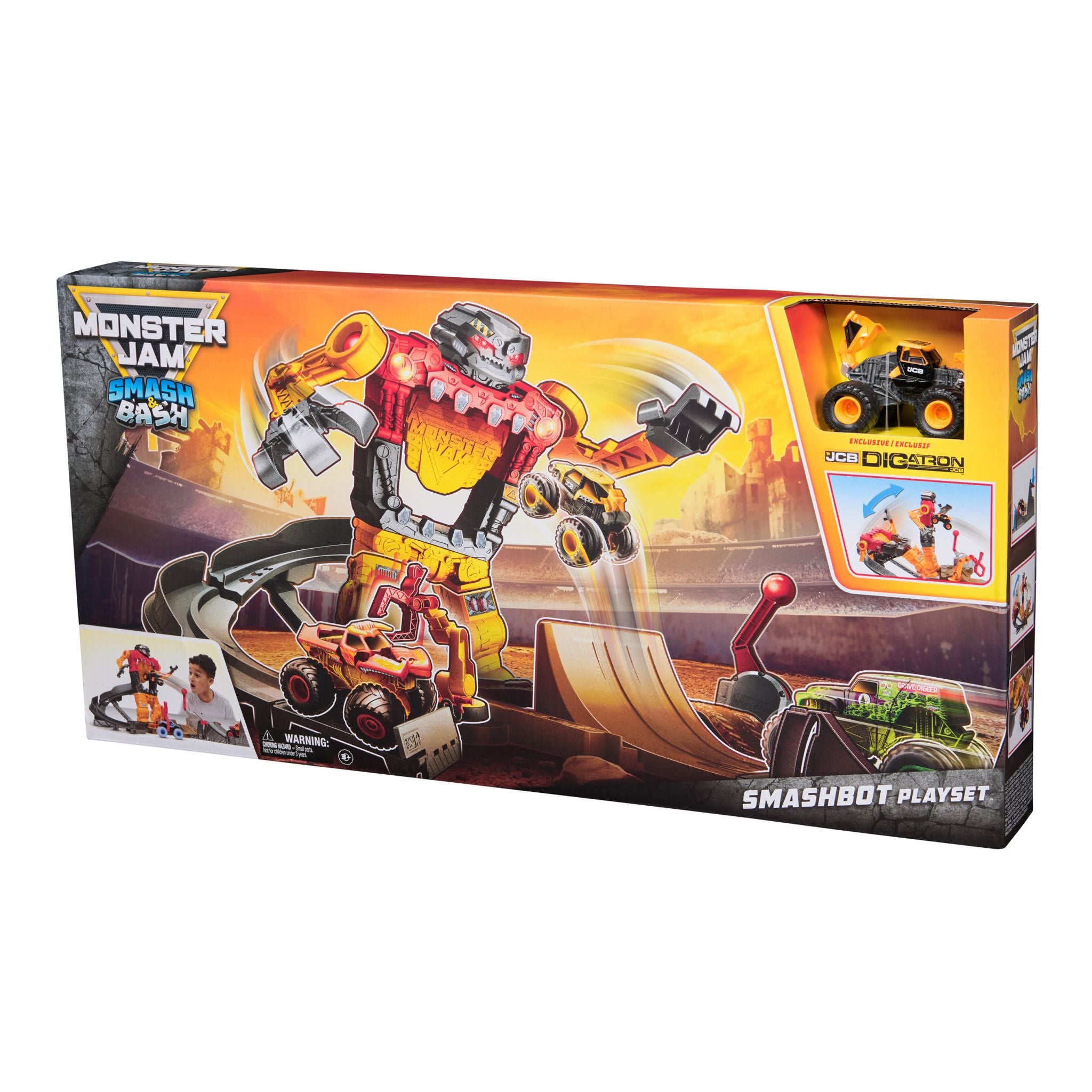Monster Jam 1:64 Smash & Bash Smashbot Playset