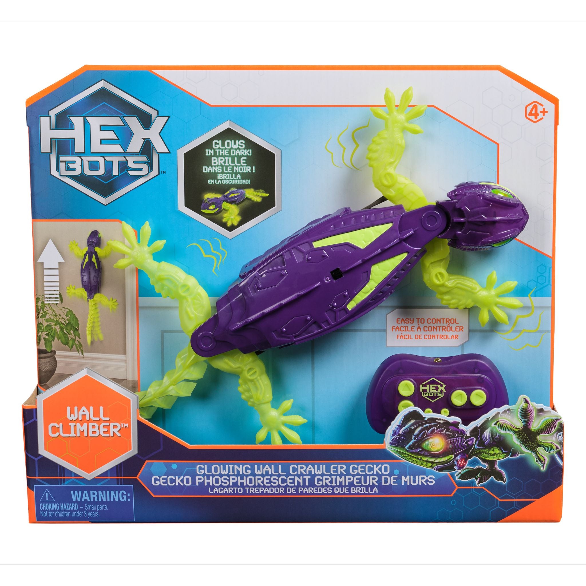 Hex Bots Wall Crawler Gecko - Glow In The Dark
