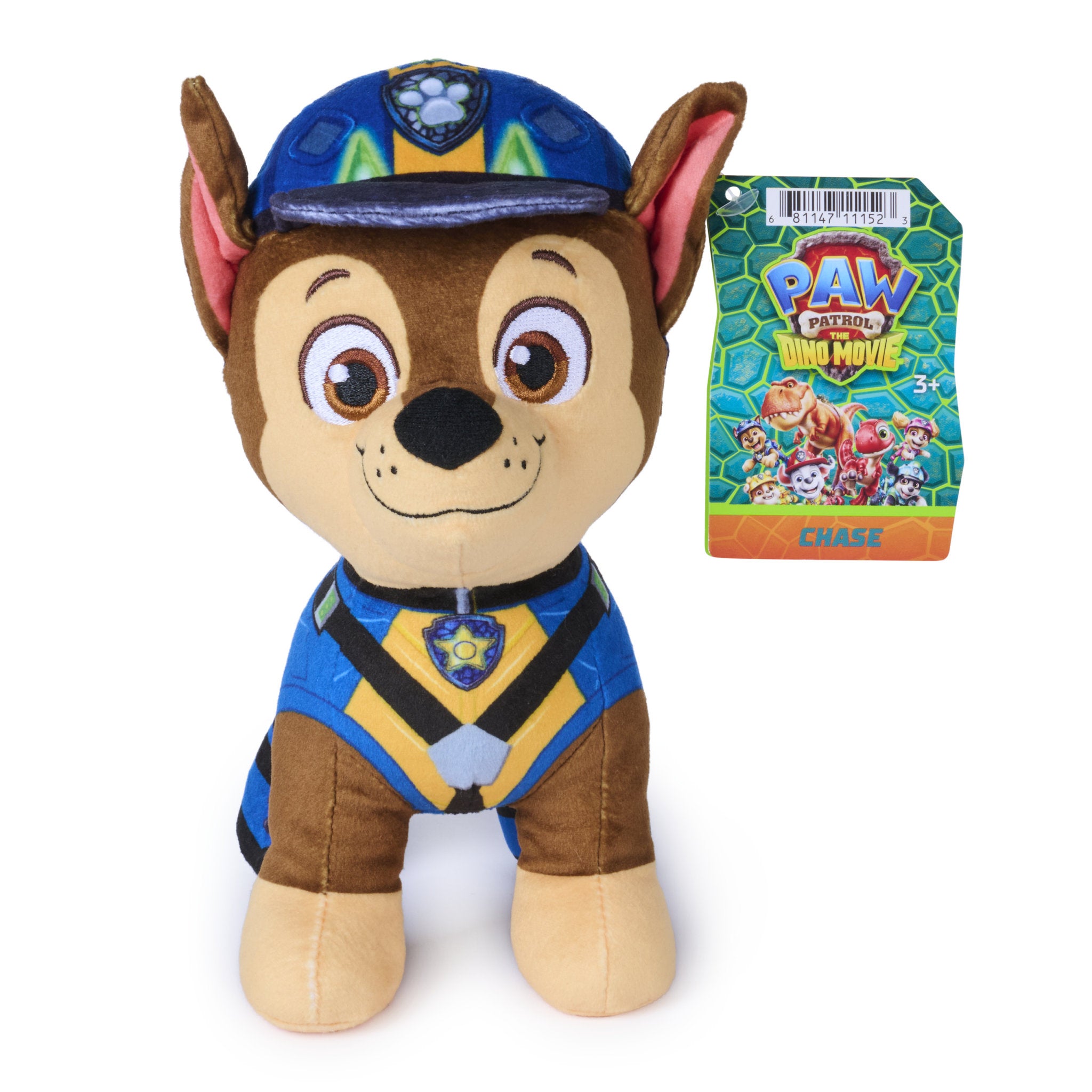 PAW Patrol The Dino Movie 8 Inch Plush - Chase