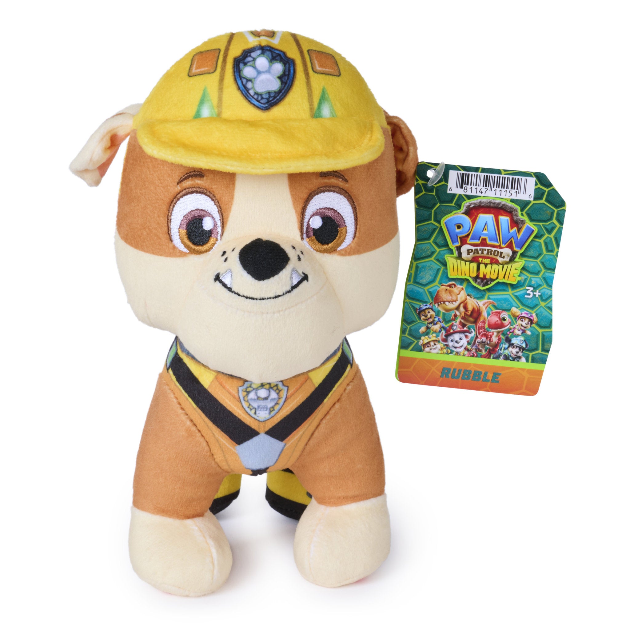 PAW Patrol The Dino Movie 8 Inch Plush - Rubble