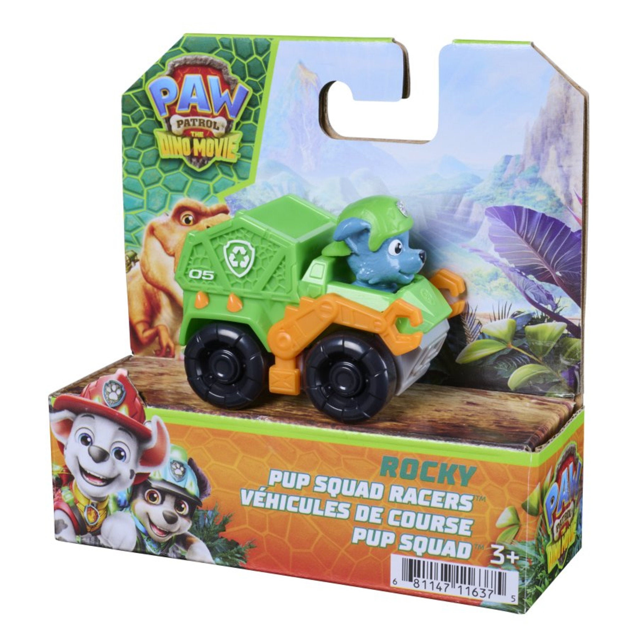 PAW Patrol The Dino Movie Pup Squad Racer Rocky