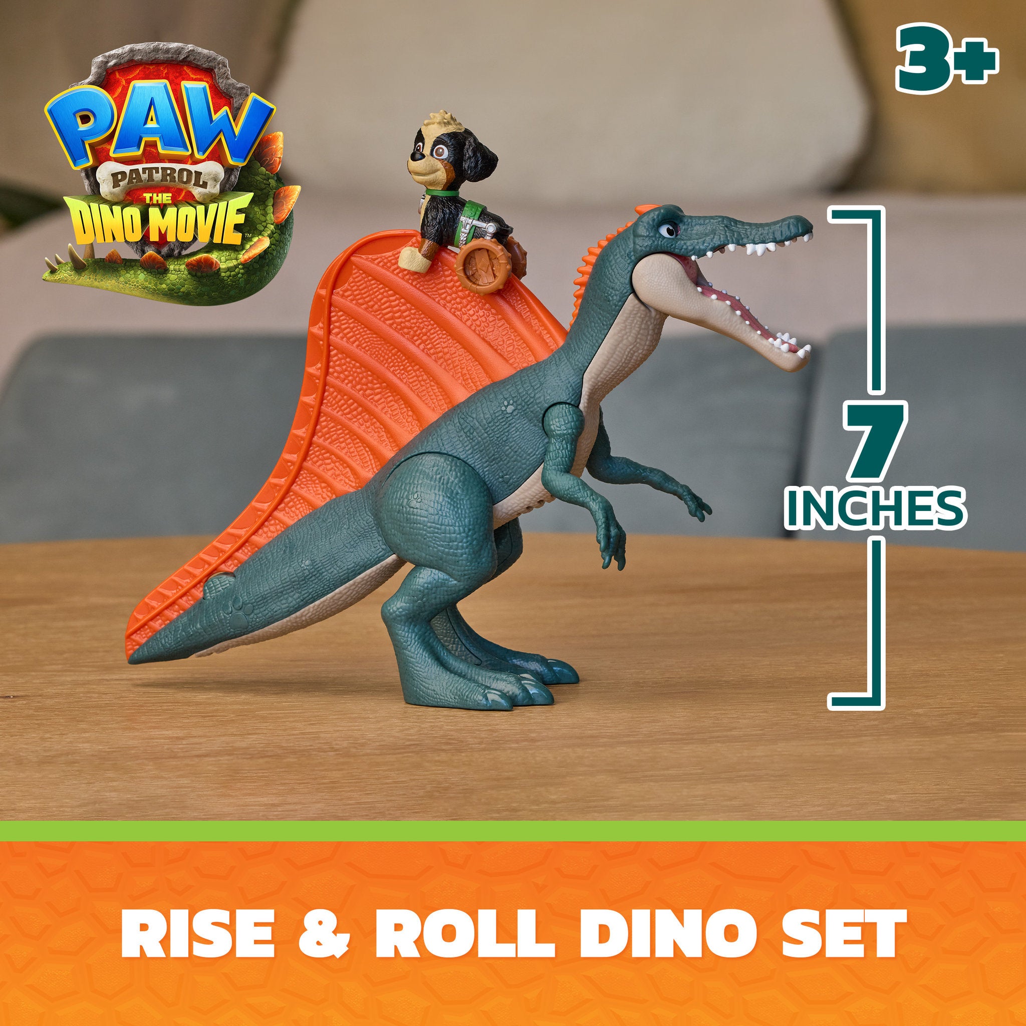 PAW Patrol The Dino Movie Rise & Roll Dino Set