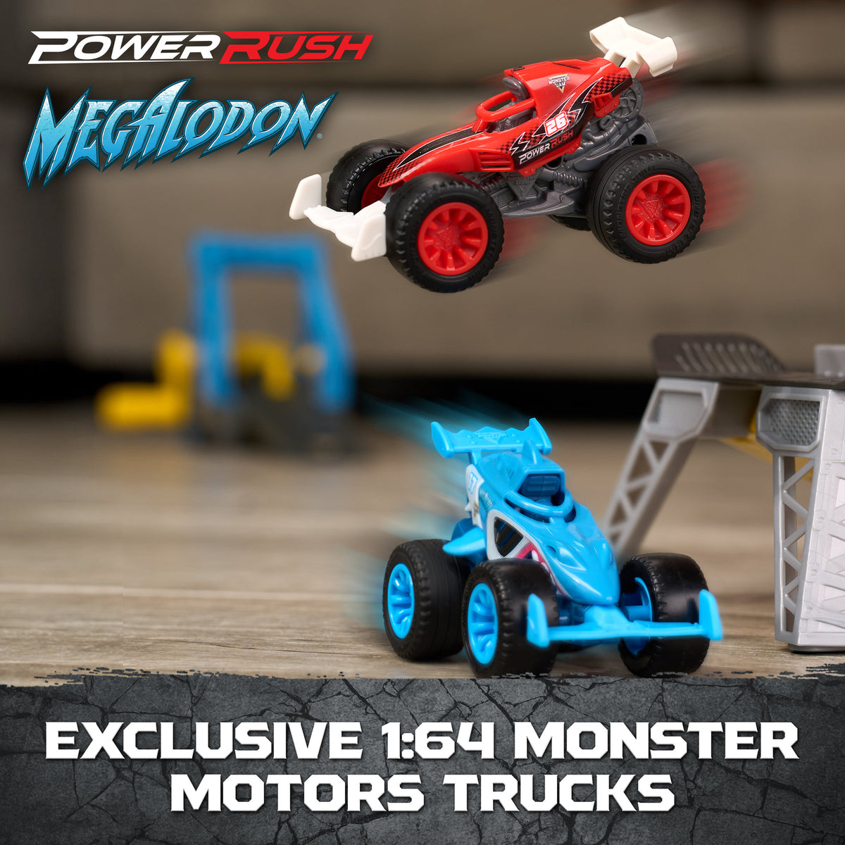 Monster Jam Monster Motors 1:64 Rev Up Raceway Playset