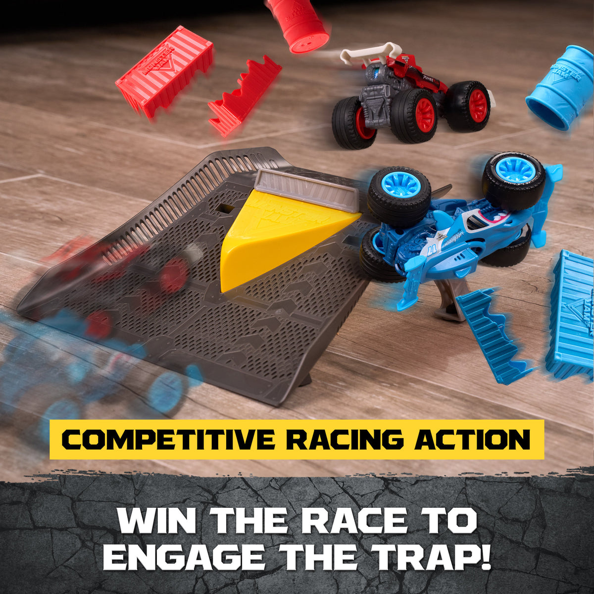 Monster Jam Monster Motors 1:64 Rev Up Raceway Playset