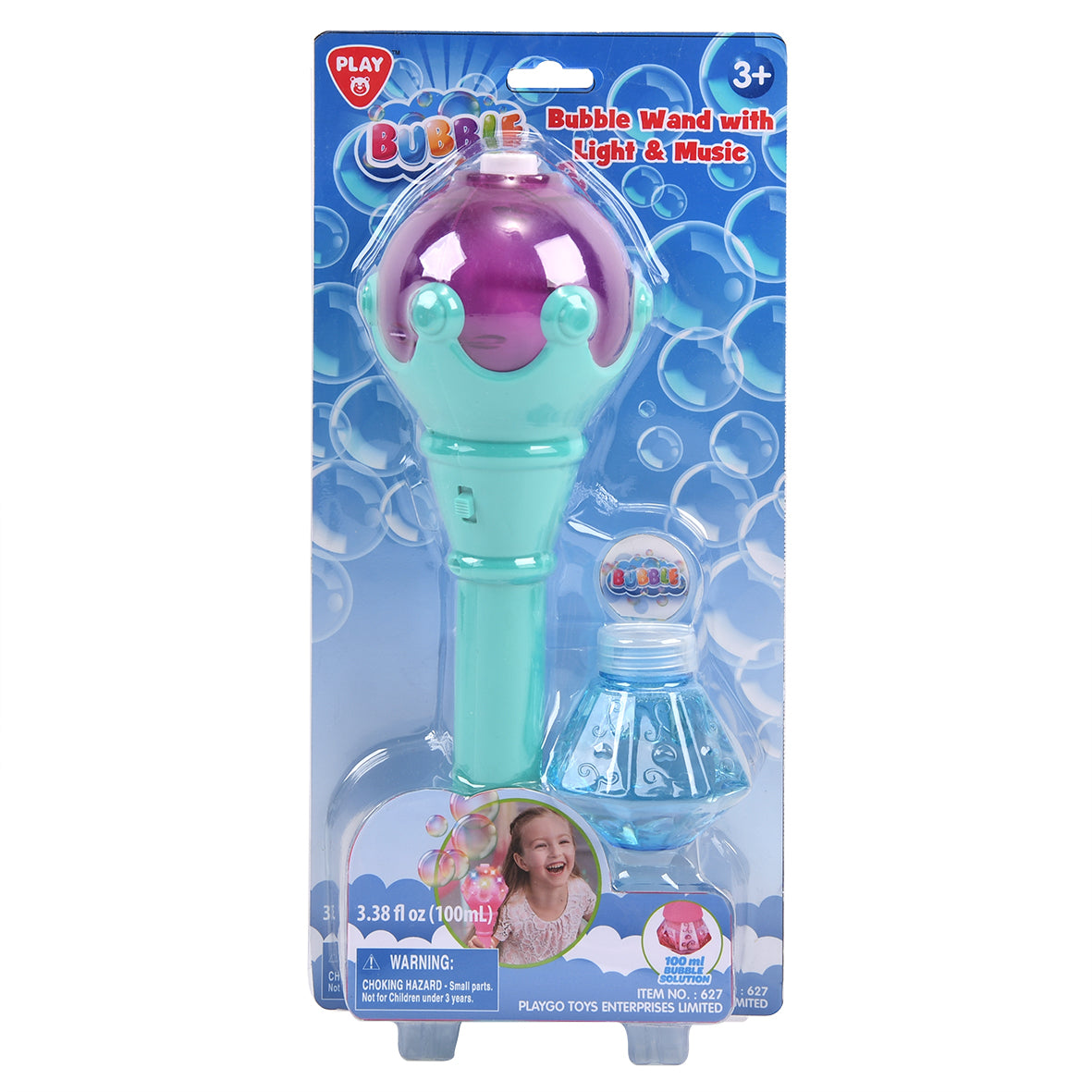 Playgo Toys Battery Operated Bubble Wand With Light & Music