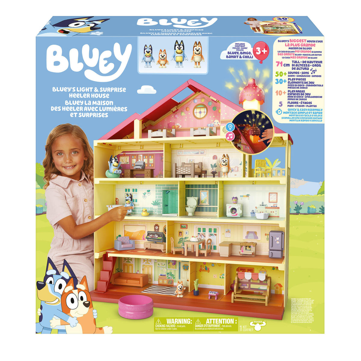 Bluey's Light & Suprise Heeler House Playset
