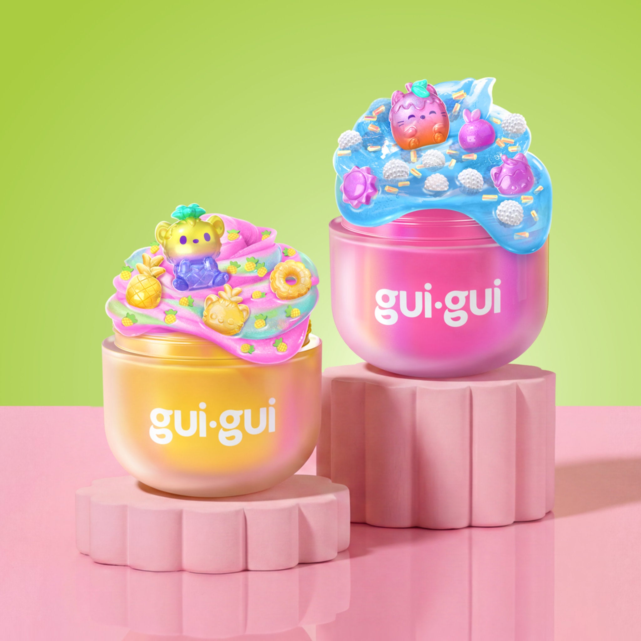 Gui Gui Slime Shimmer Deluxe Duo Pack - Fruity Glow