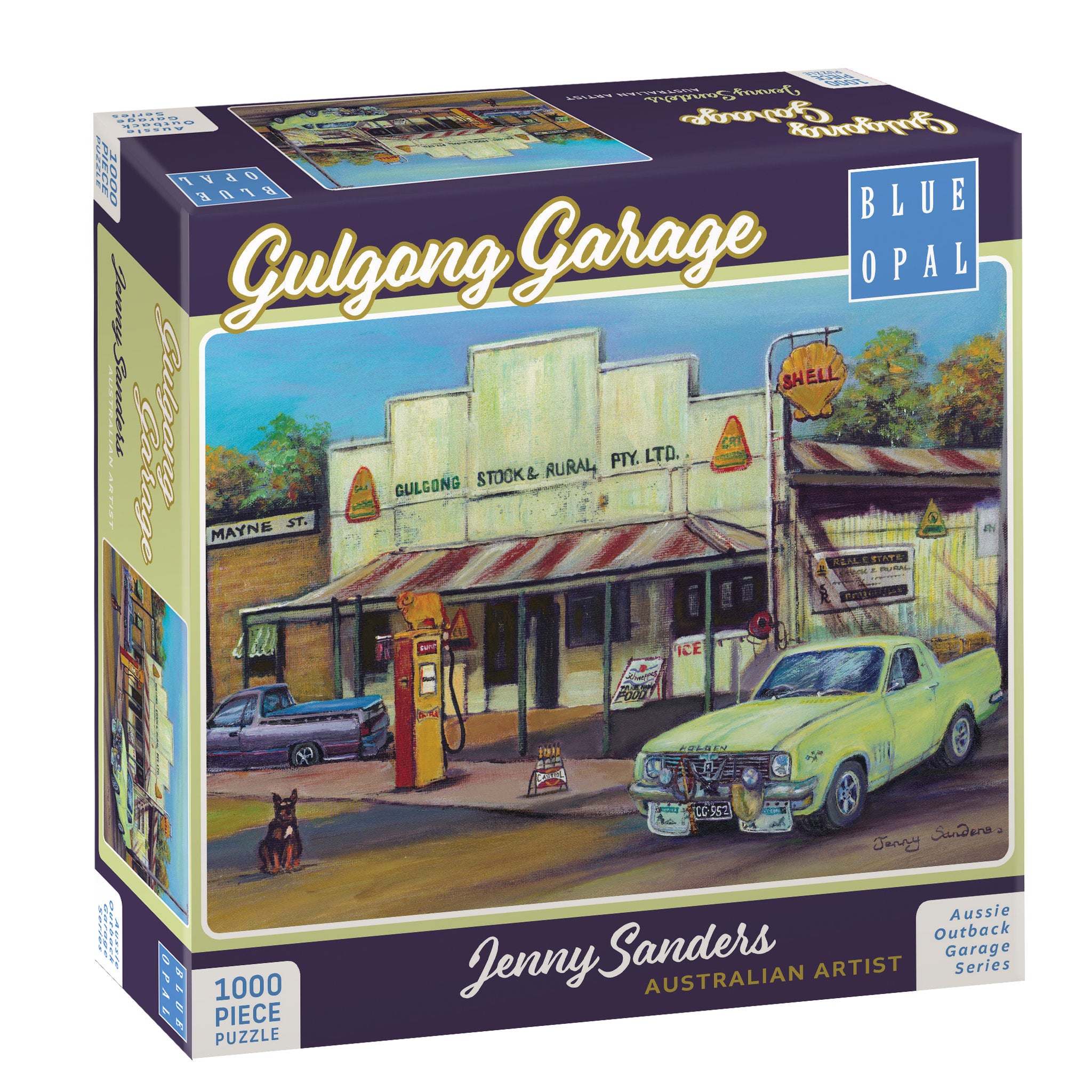 Blue Opal Gulgong Garage 1000 Piece Jigsaw Puzzle