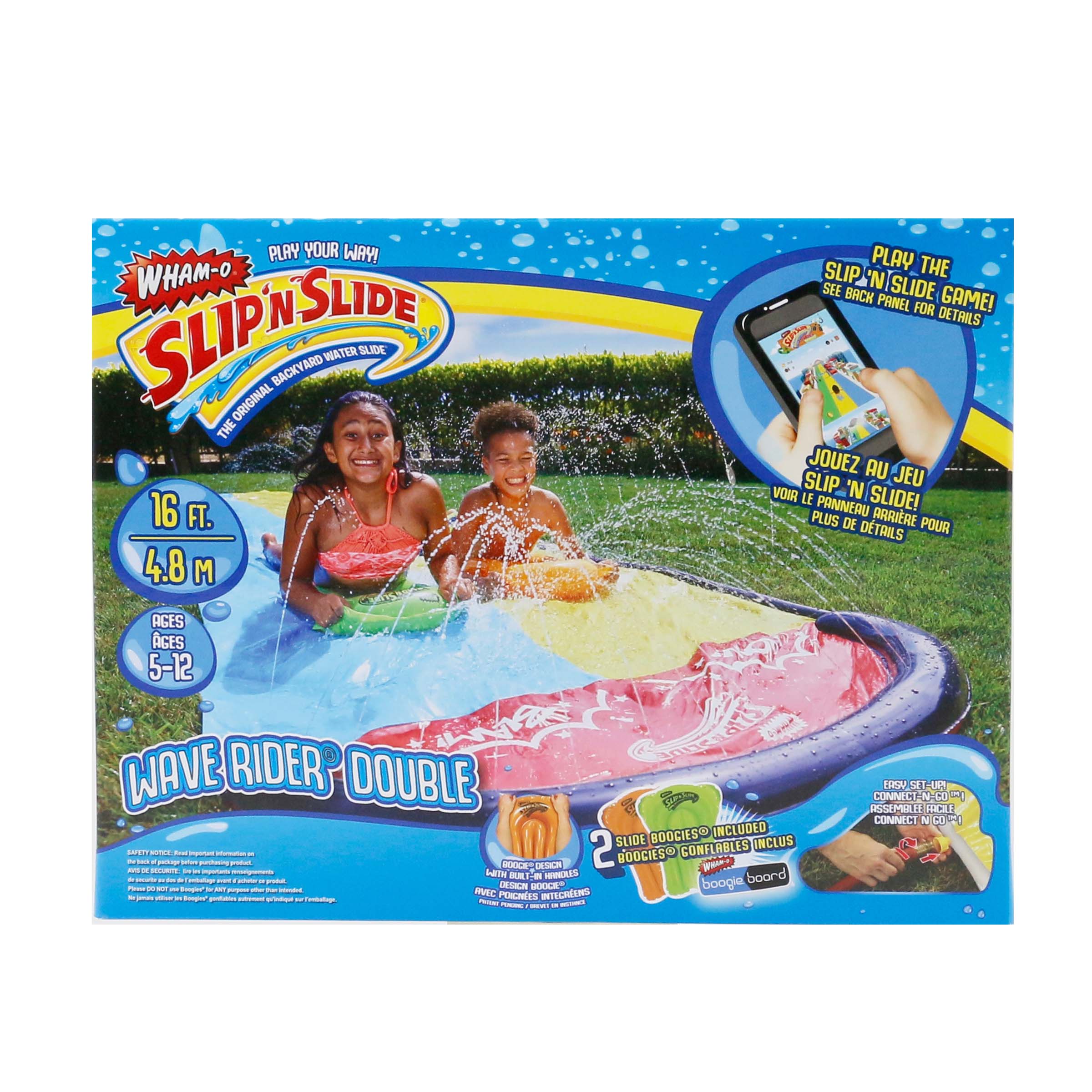 Wham-O Slip N Slide Double Wave Rider With Bonus Slide Boogies