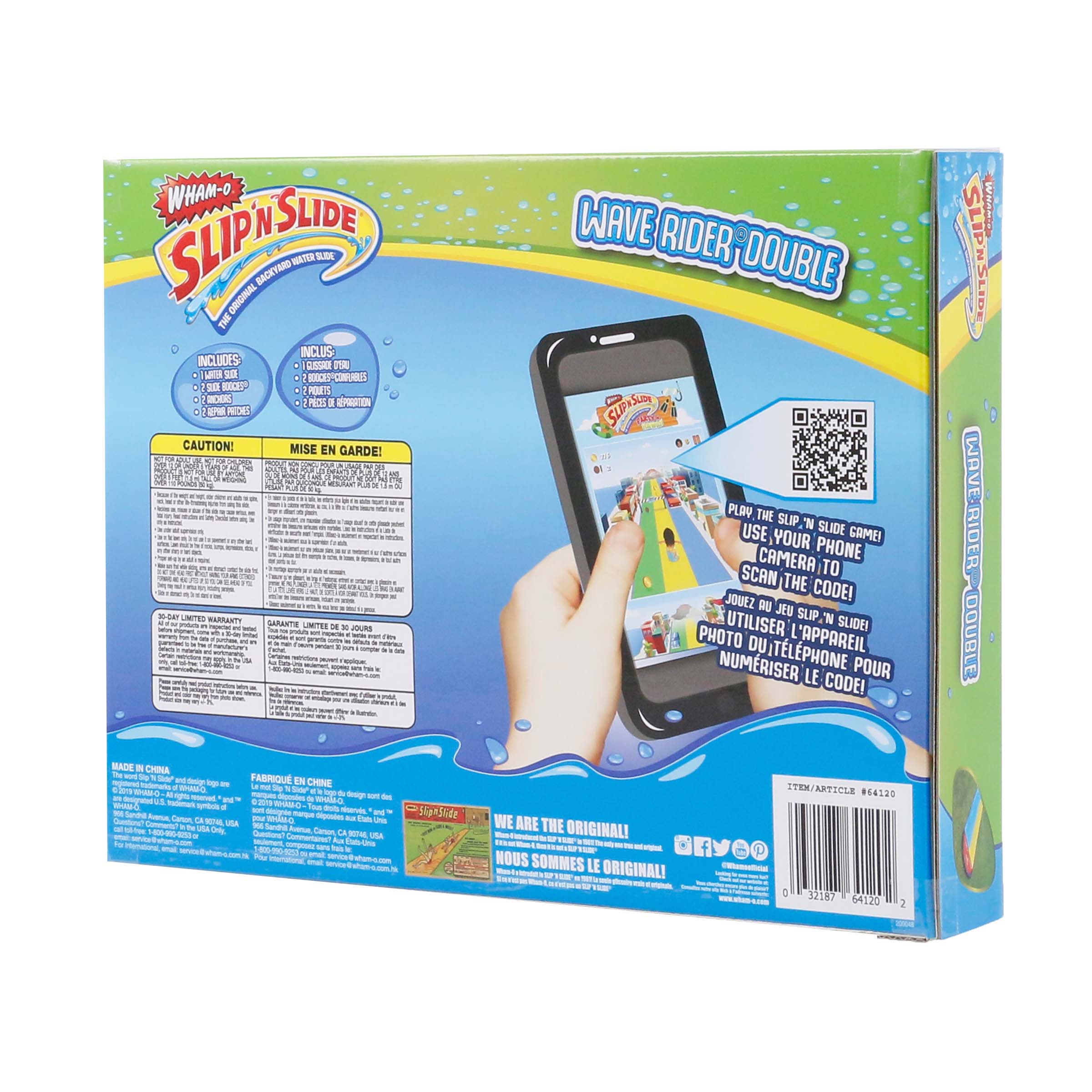 Wham-O Slip N Slide Double Wave Rider With Bonus Slide Boogies