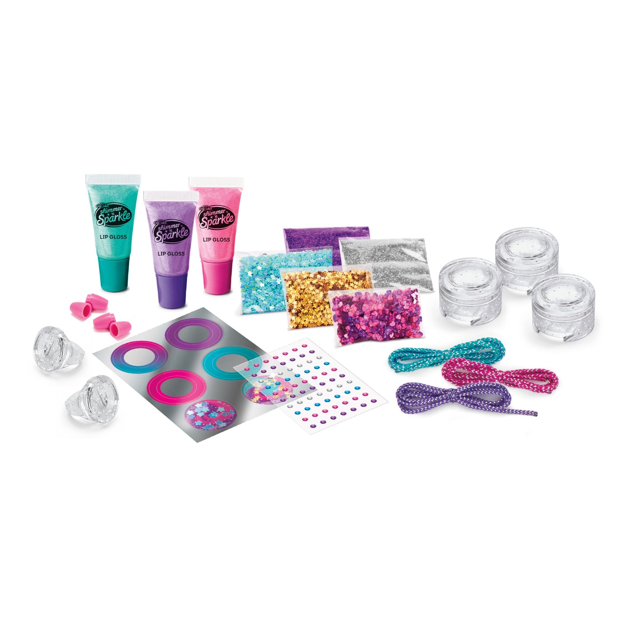 Cra-Z-Art Shimmer 'N Sparkle Glitter & Gem Lip Gloss Lockets