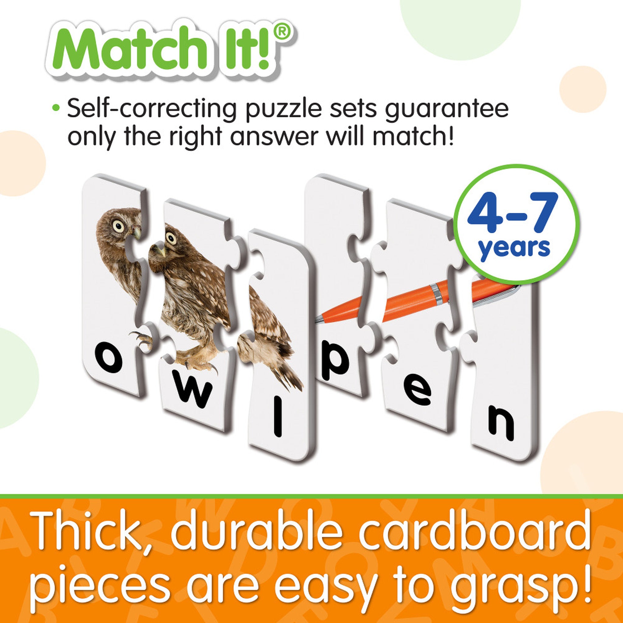 The Learning Journey Match It! 3 Letter Words Puzzle