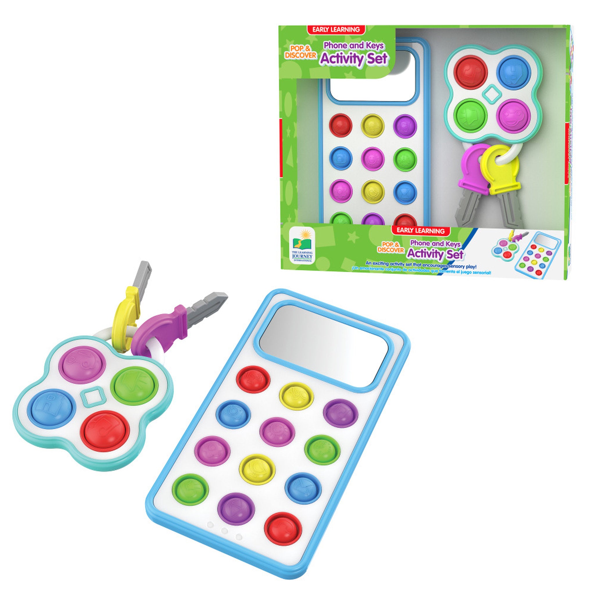 The Learning Journey Pop and Discover Phone and Keys Activity Set