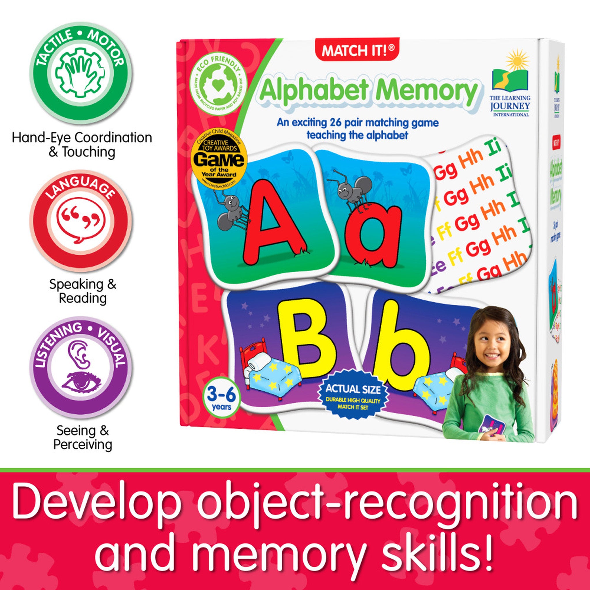 The Learning Journey Match It! Alphabet Memory Puzzle