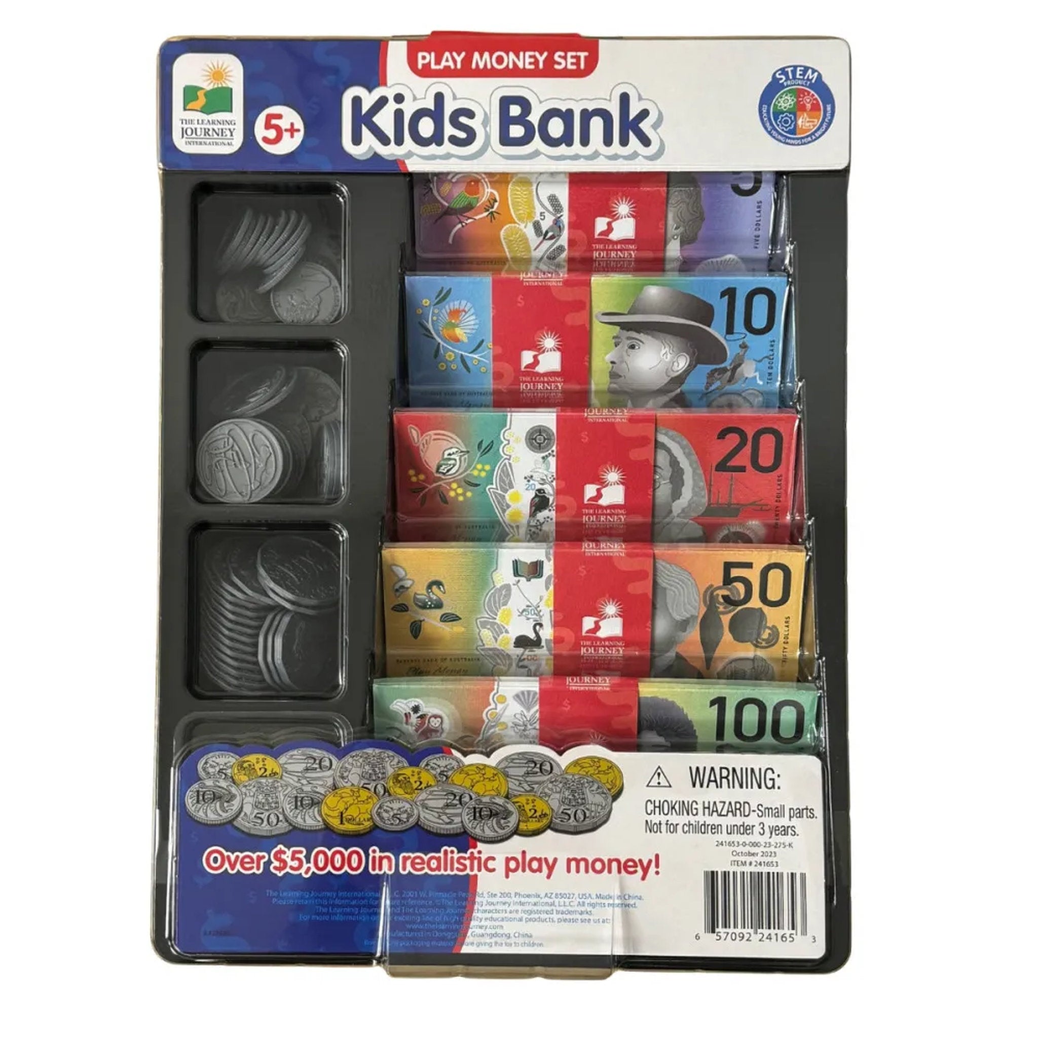 The Learning Journey Kids Bank Play Money Set