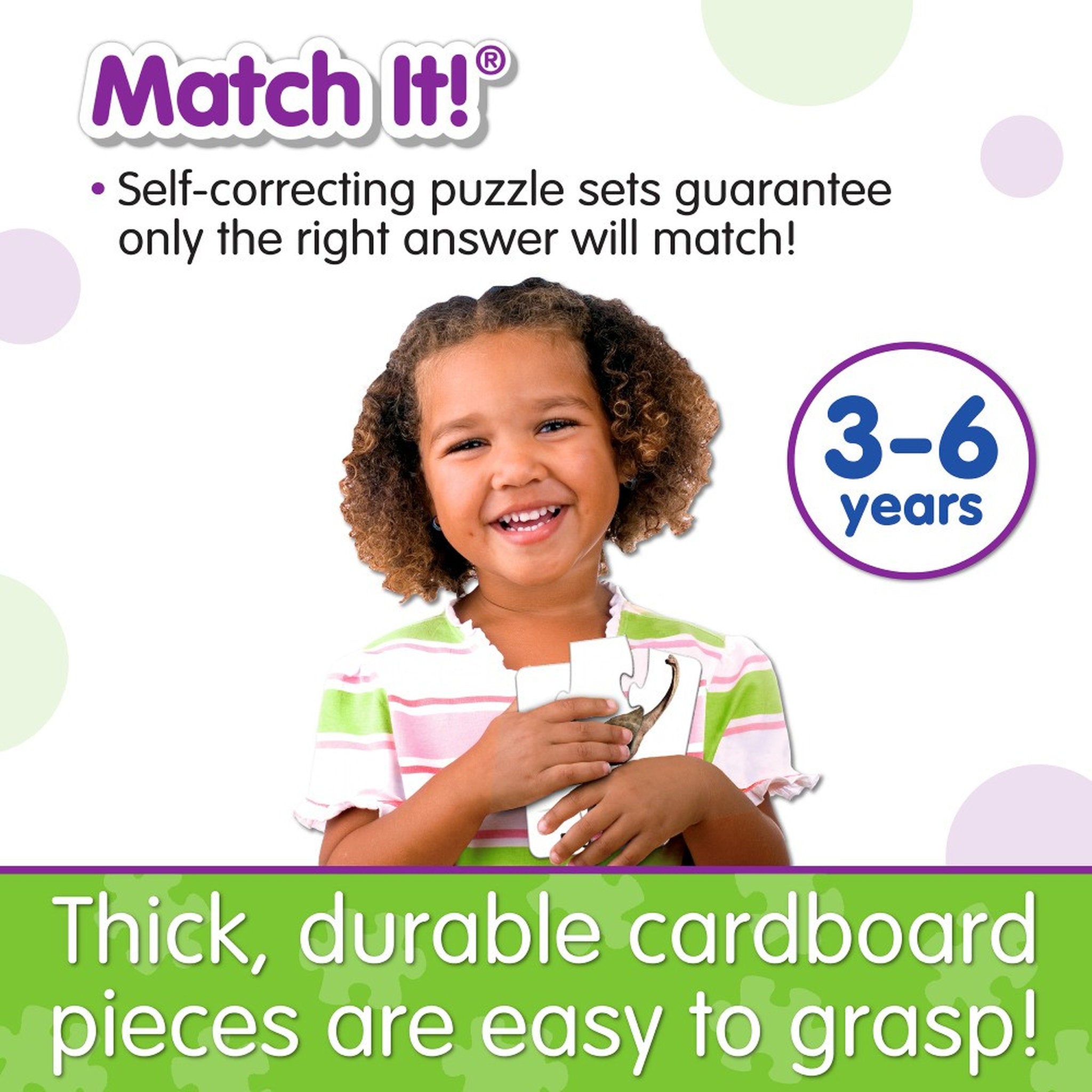 The Learning Journey Match It! Head to Tail Dinos Puzzle
