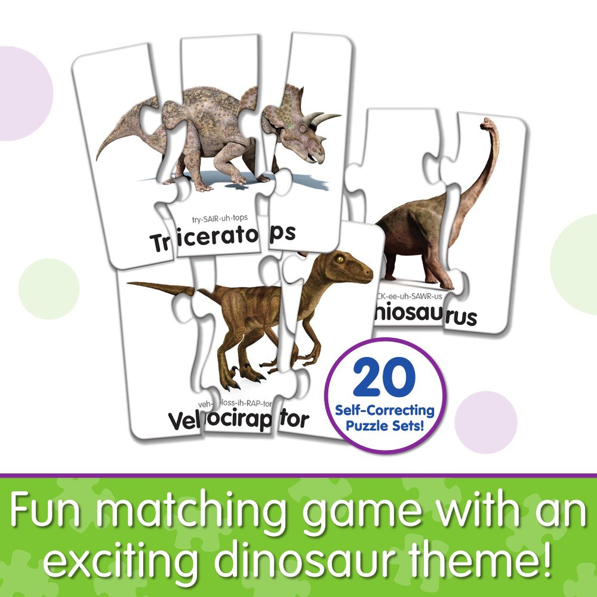 The Learning Journey Match It! Head to Tail Dinos Puzzle