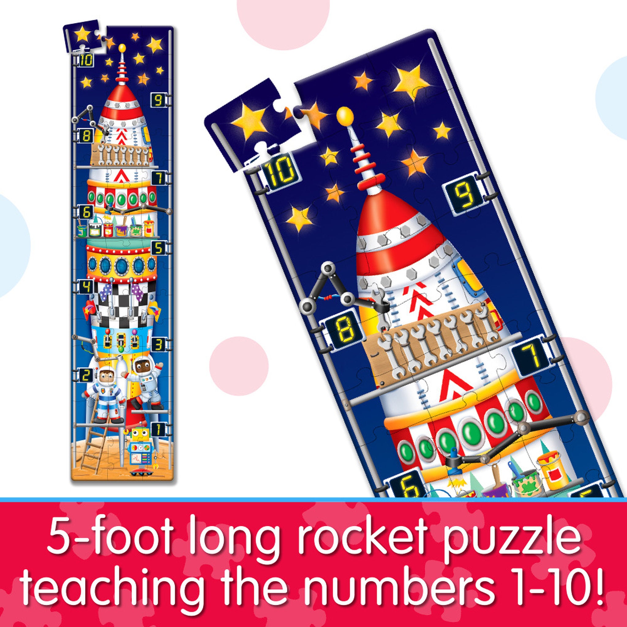 The Learning Journey Long & Tall 123 Rocketship Puzzle