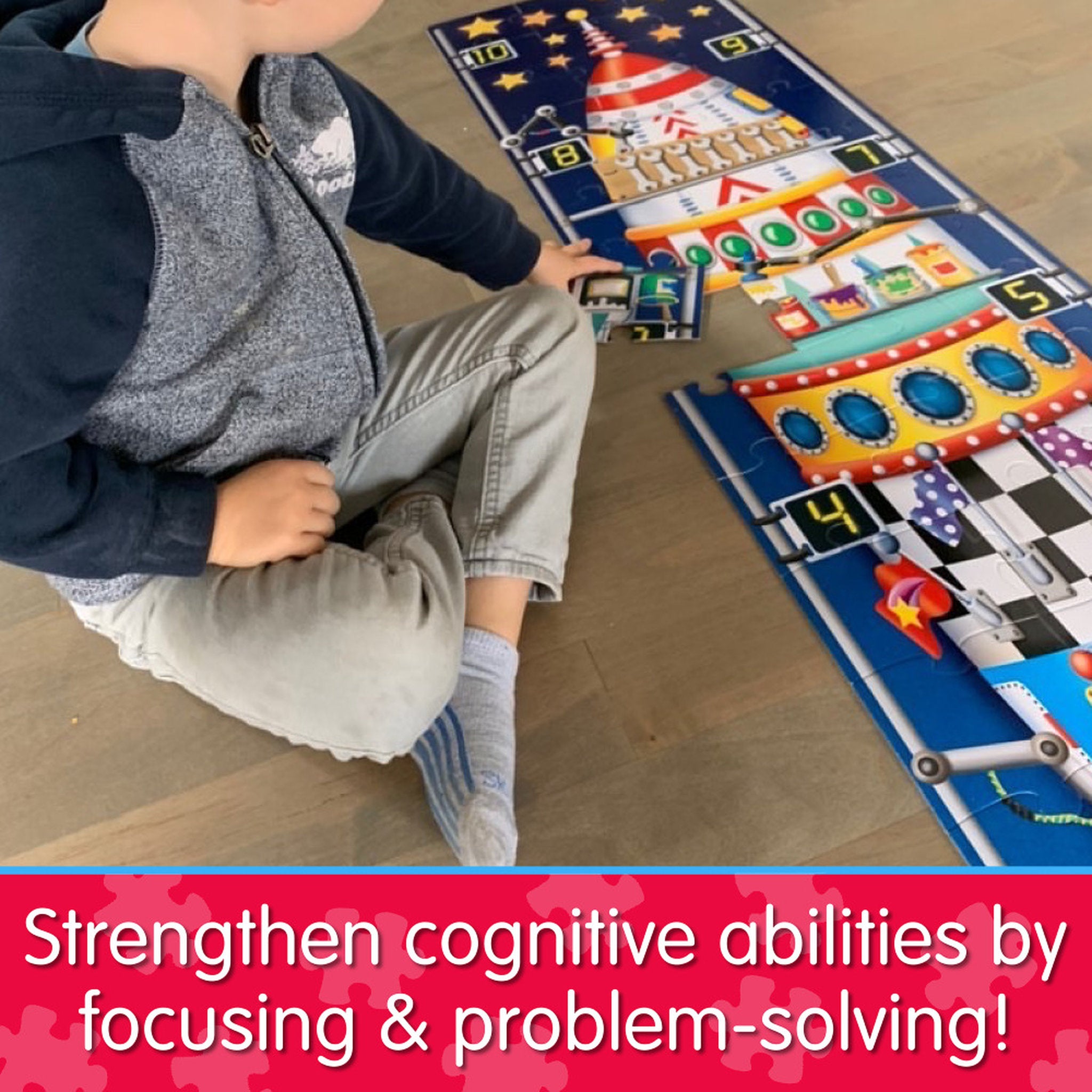 The Learning Journey Long & Tall 123 Rocketship Puzzle