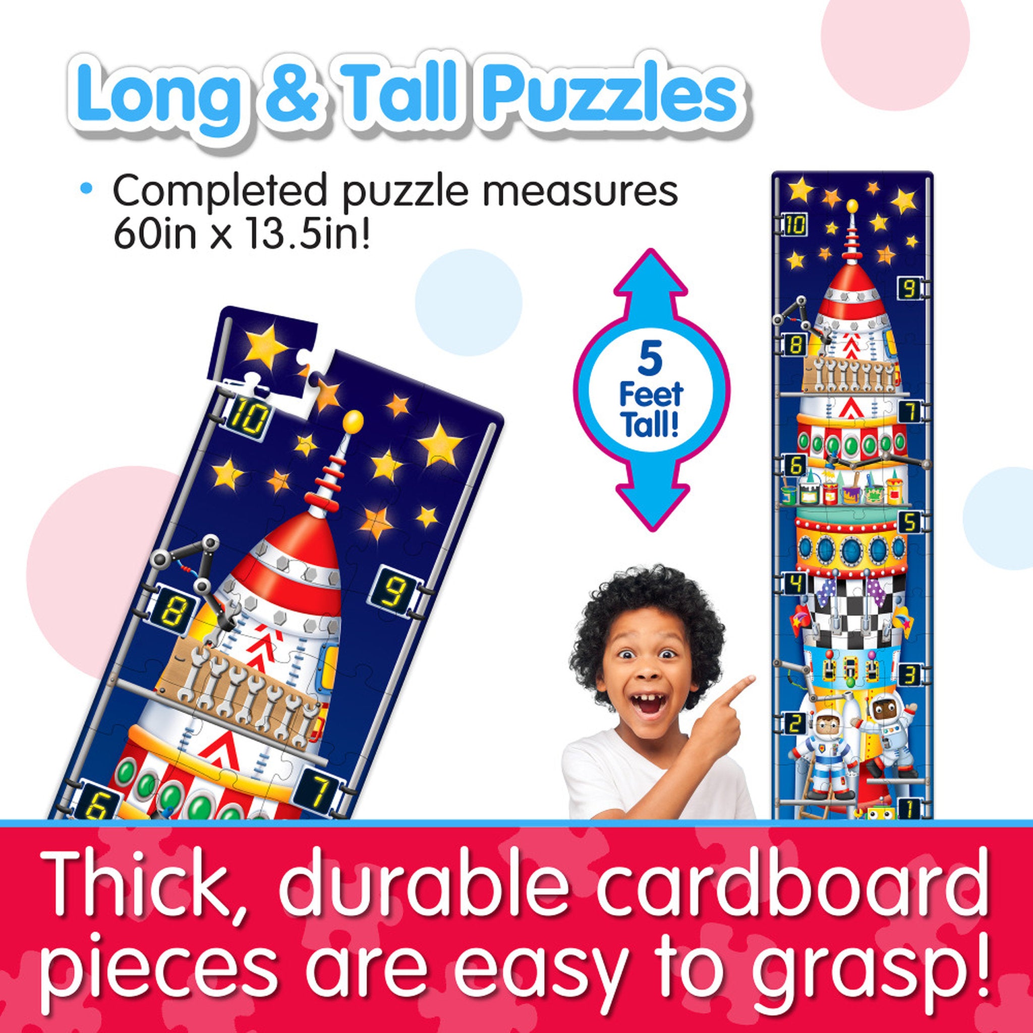 The Learning Journey Long & Tall 123 Rocketship Puzzle