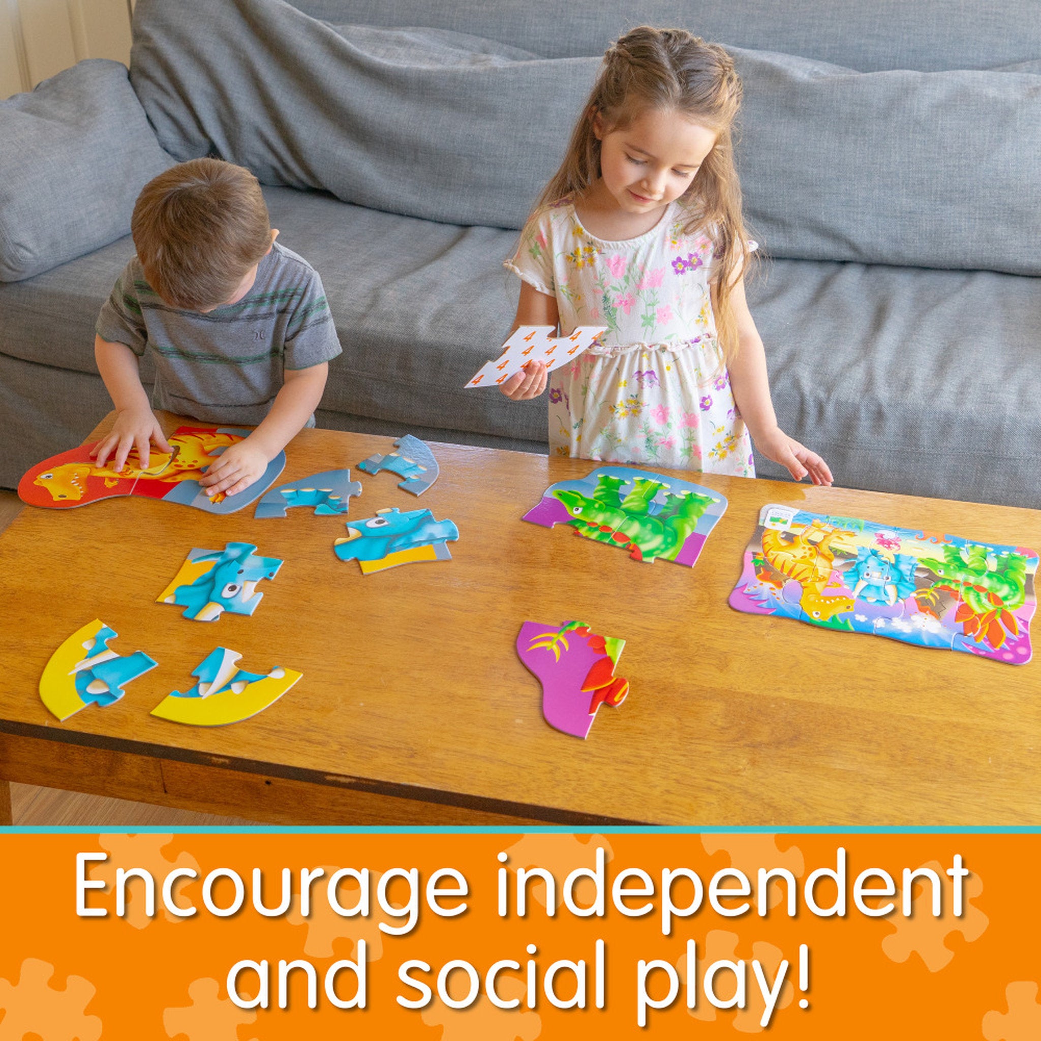 The Learning Journey My First Puzzle Sets 4-in-a-Box Dino Puzzles