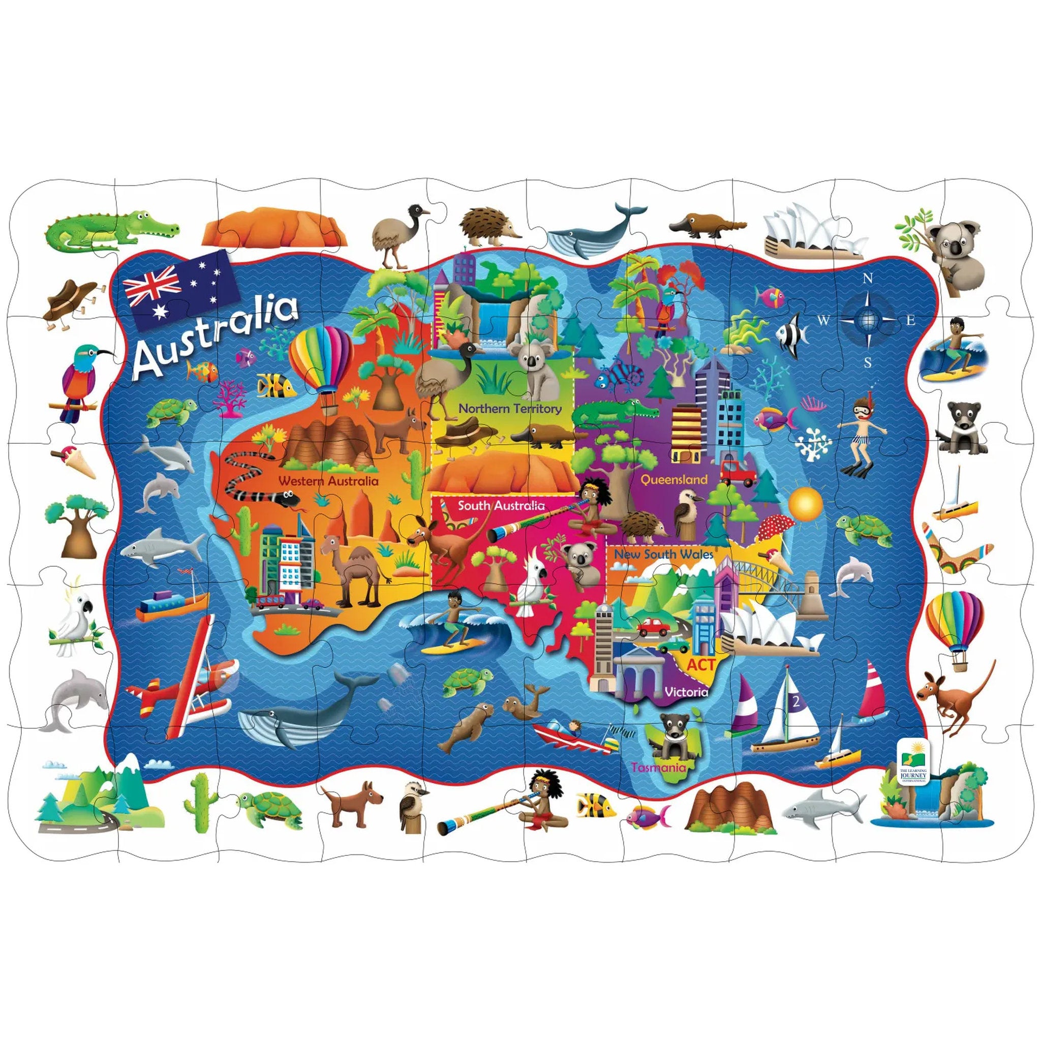 The Learning Journey Puzzle Doubles - Find It! Australia Floor Puzzle Game
