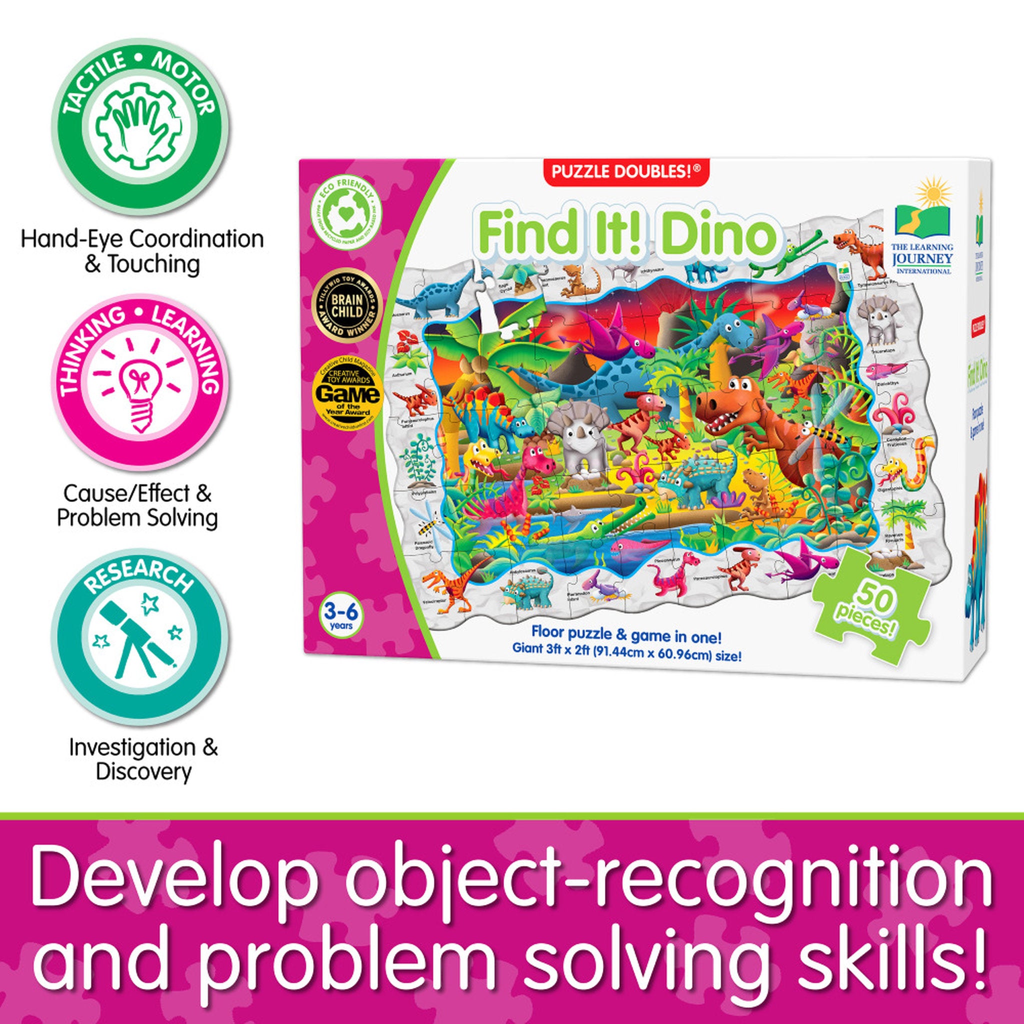 The Learning Journey Puzzles Doubles - Find It! Dinosaurs
