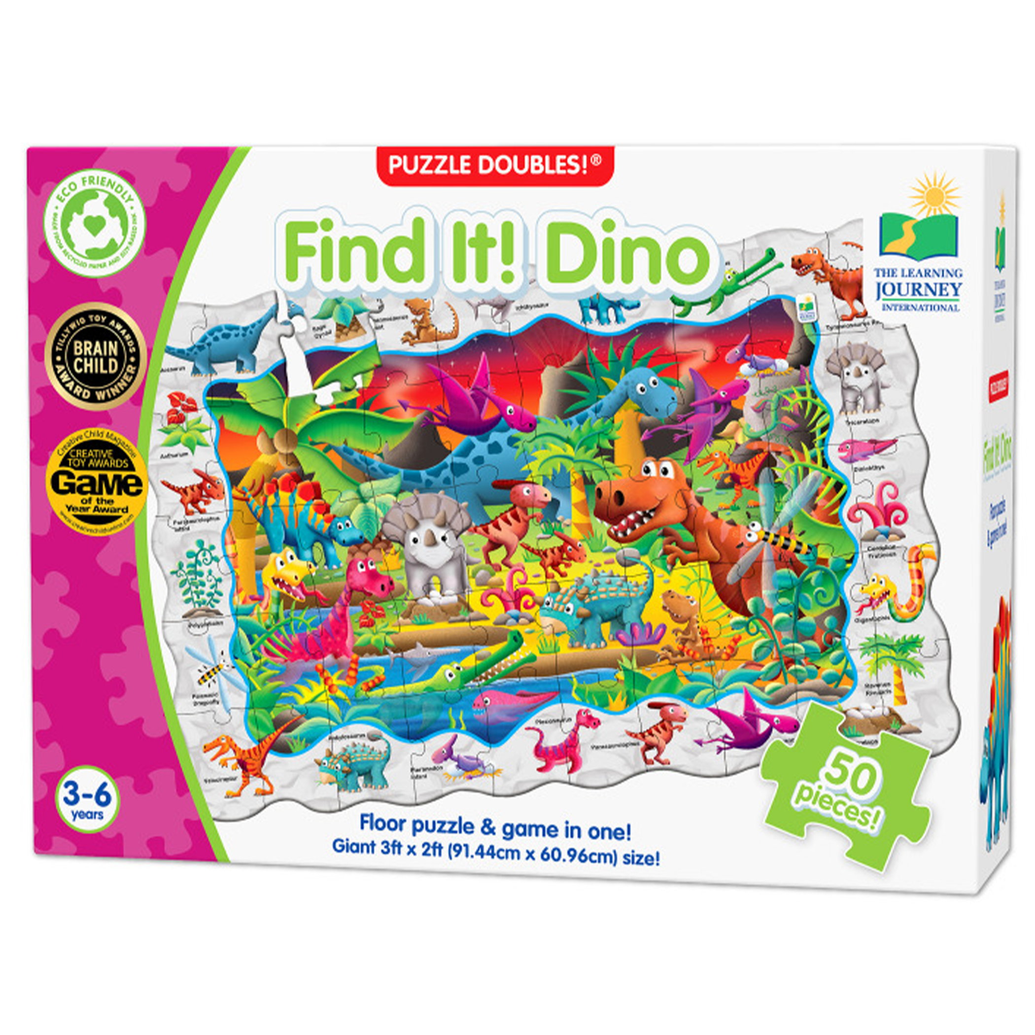 The Learning Journey Puzzles Doubles - Find It! Dinosaurs