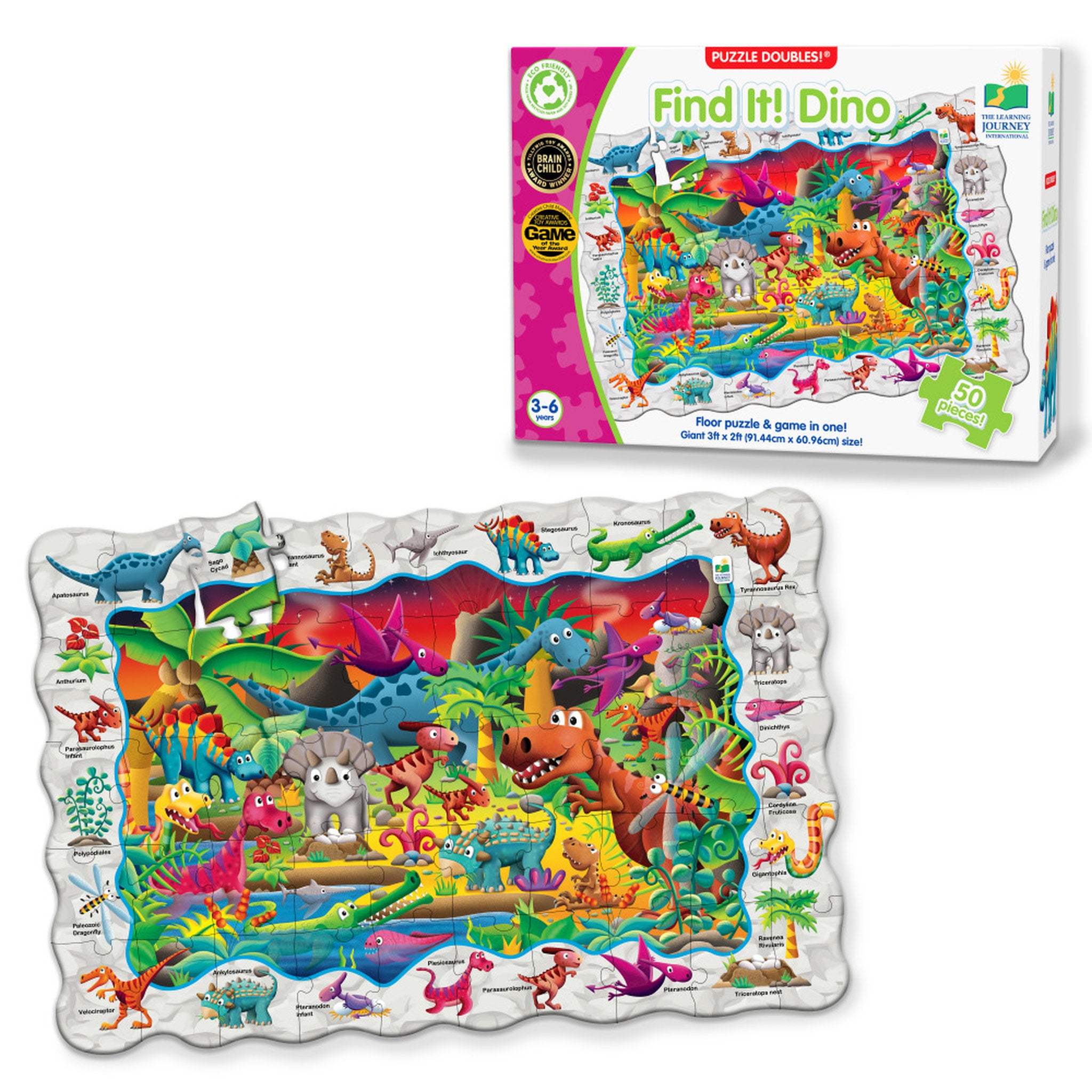 The Learning Journey Puzzles Doubles - Find It! Dinosaurs