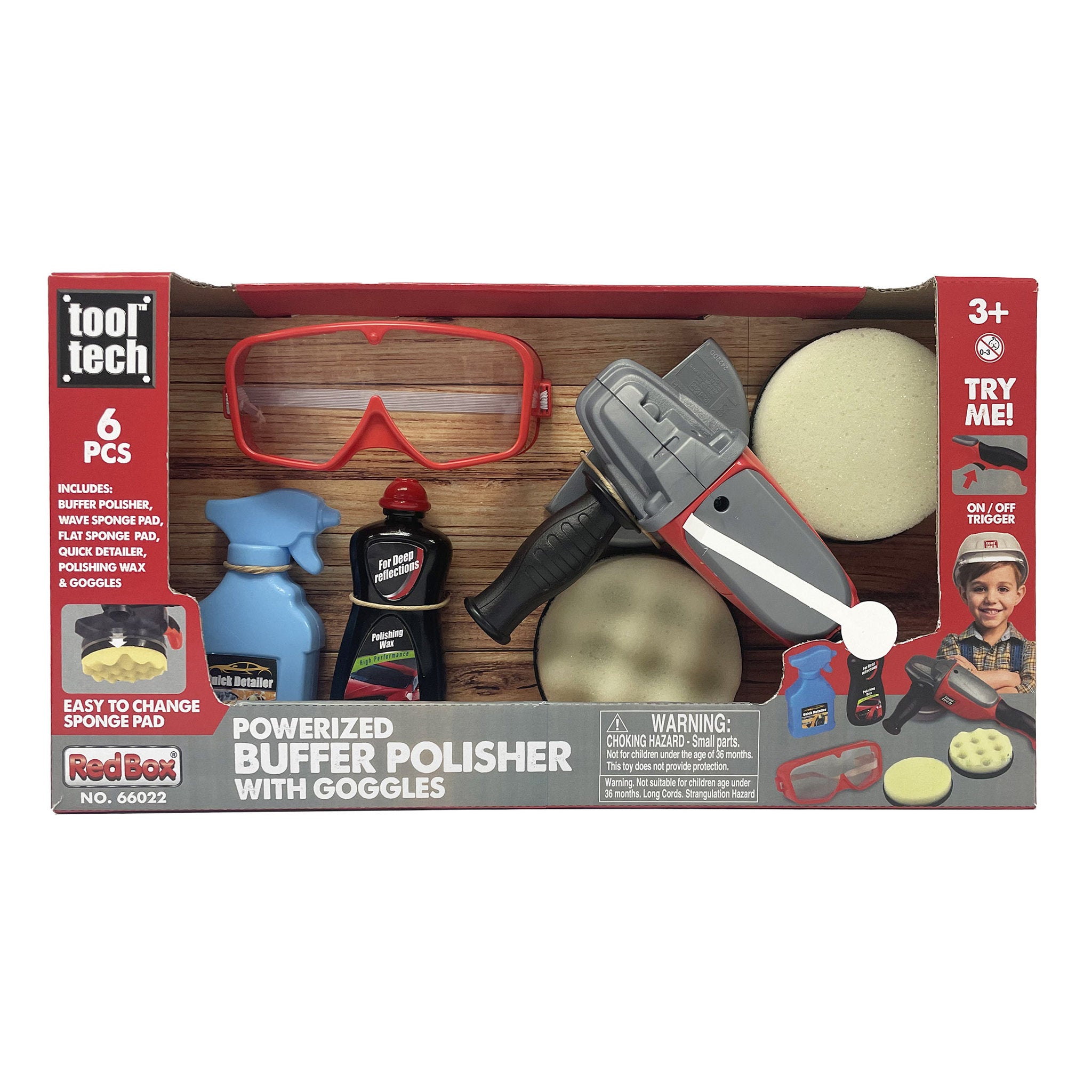Tool Tech Powerized Buffer Polisher With Goggles