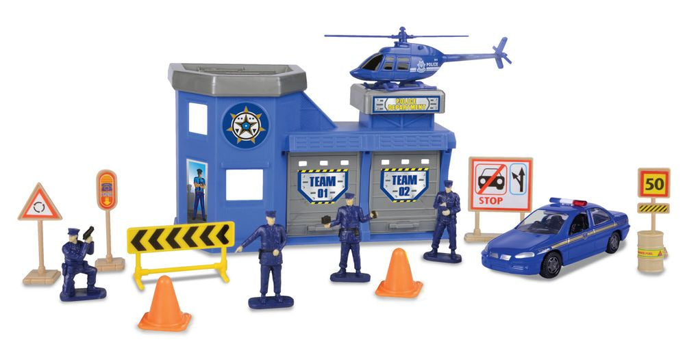 FIRE & POLICE PLAYSET 15PC