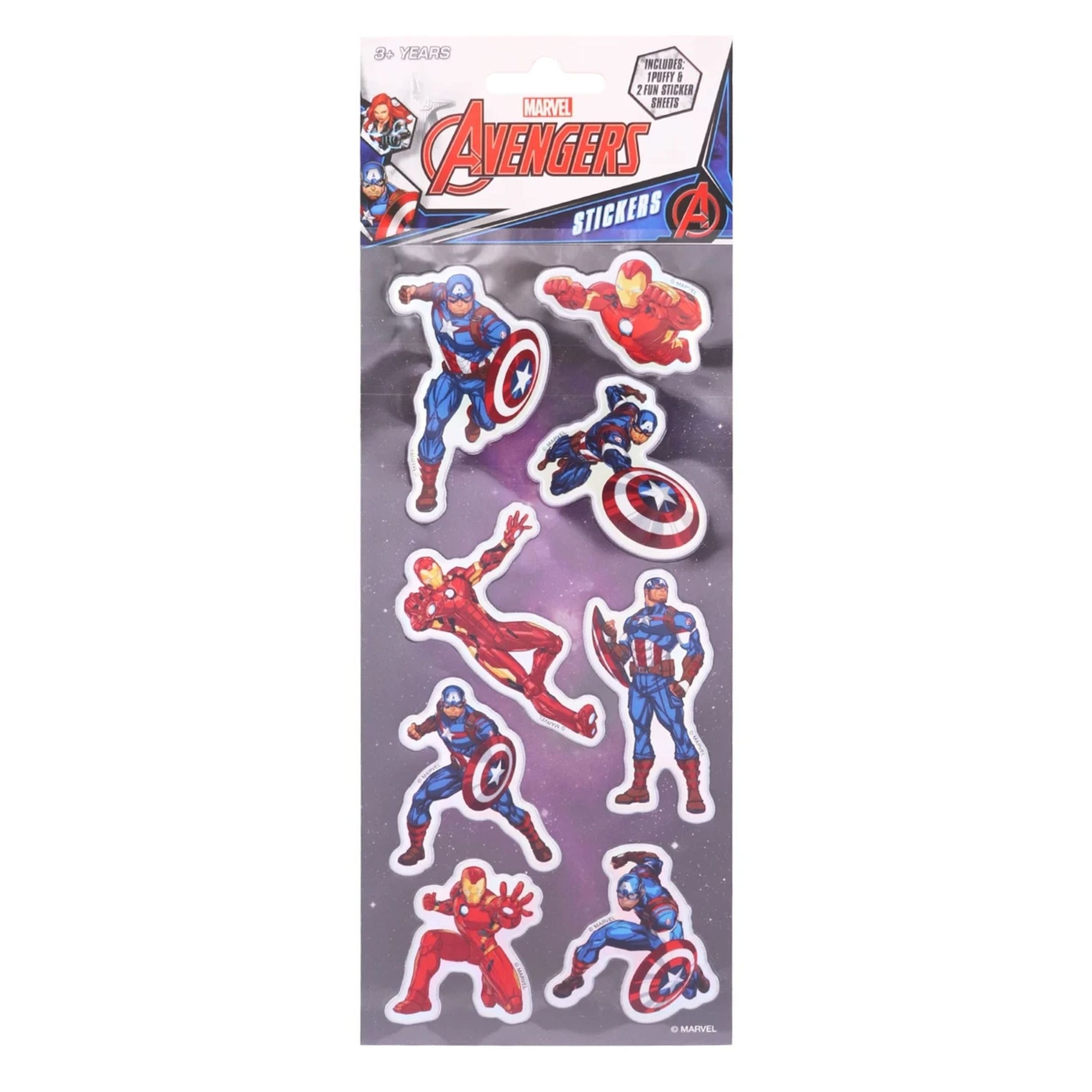 Avengers Puffy Stickers 3 Pack
