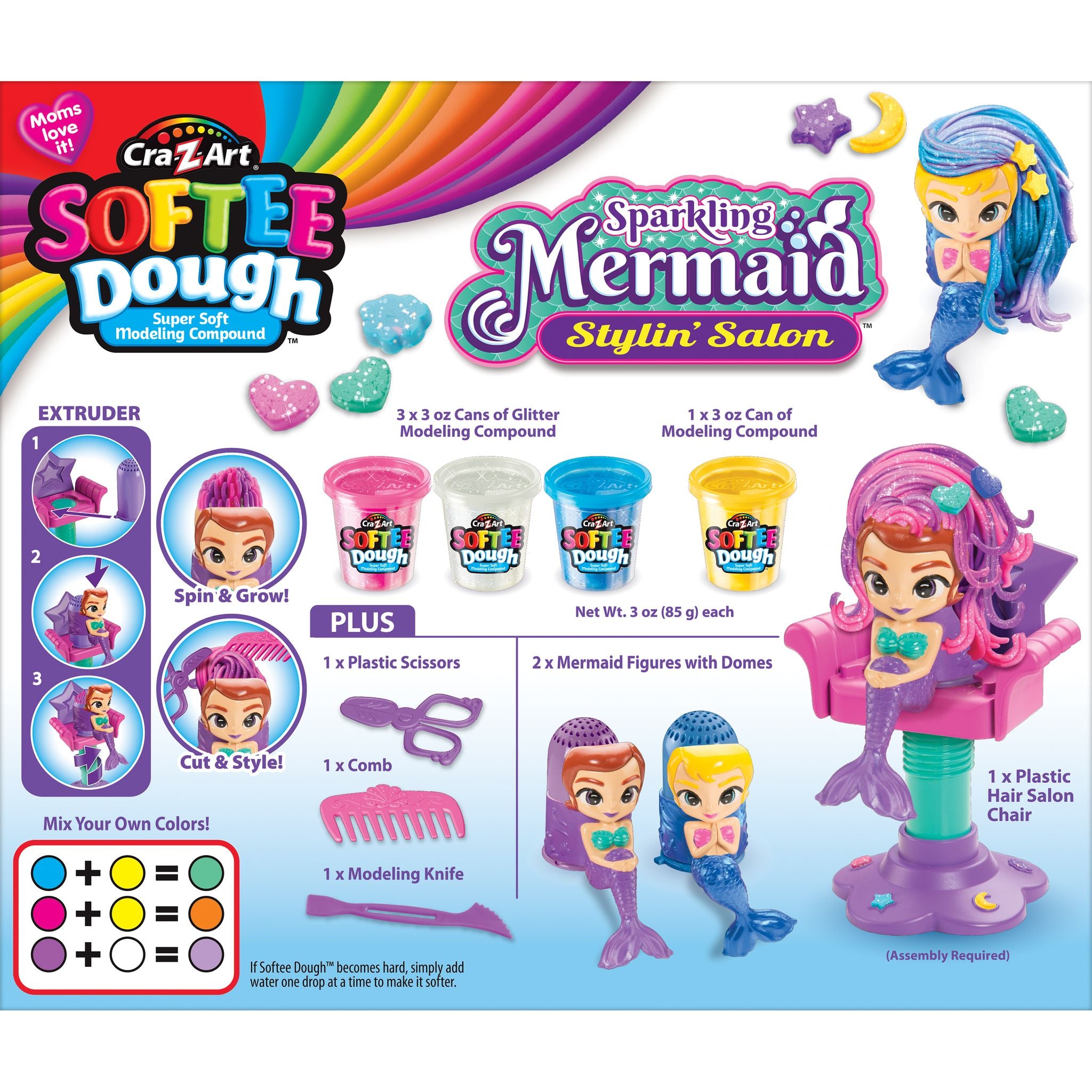 Cra-Z-Art Softee Dough Sparkling Mermaid Stylin’ Salon