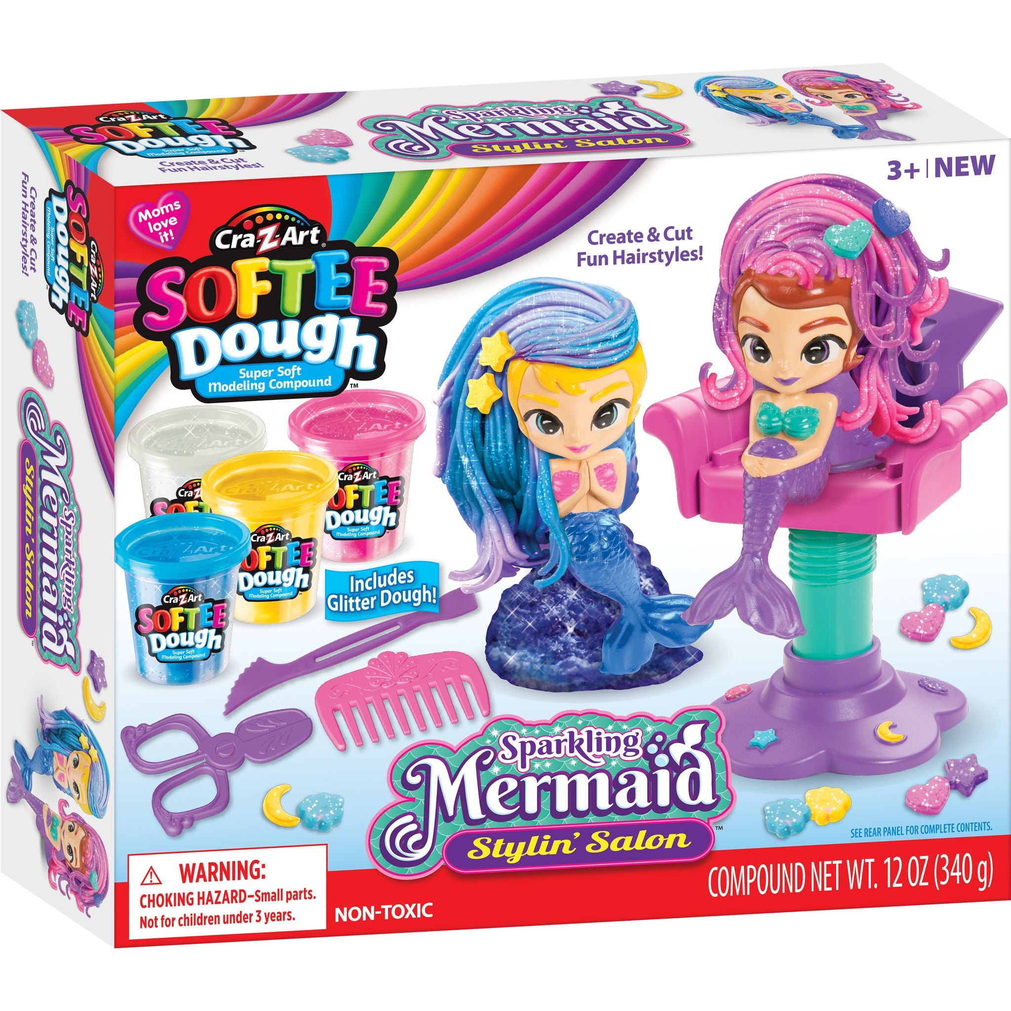 Cra-Z-Art Softee Dough Sparkling Mermaid Stylin’ Salon