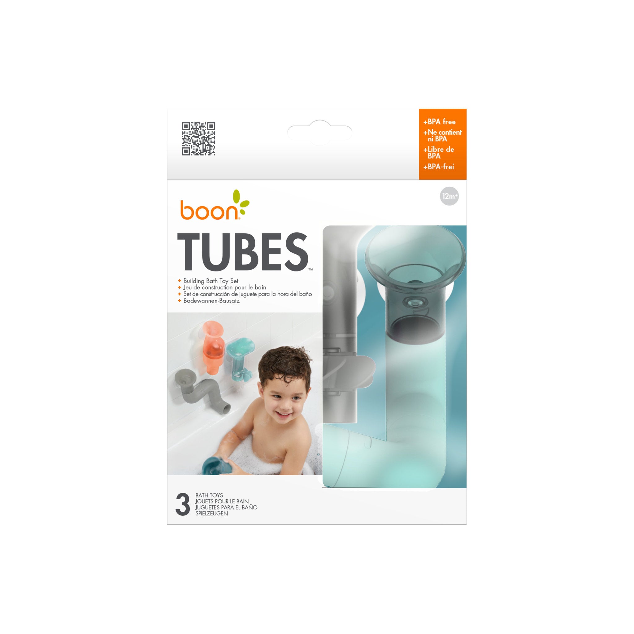 Boon Tubes Building Bath Toy Set 3 Pack - Pastels