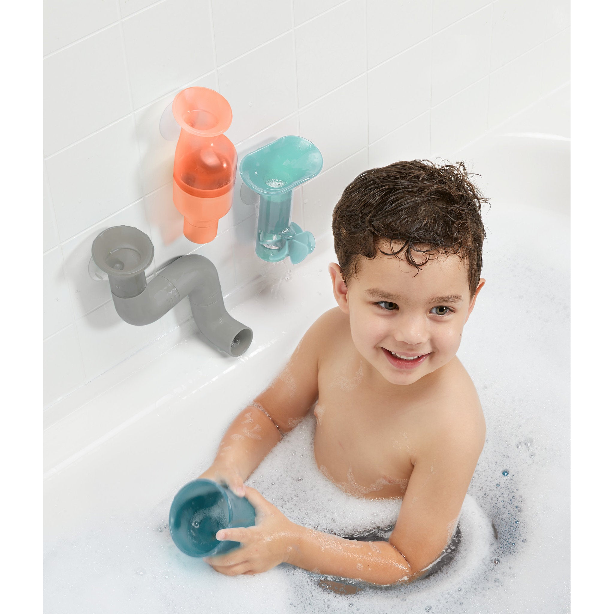 Boon Tubes Building Bath Toy Set 3 Pack - Pastels