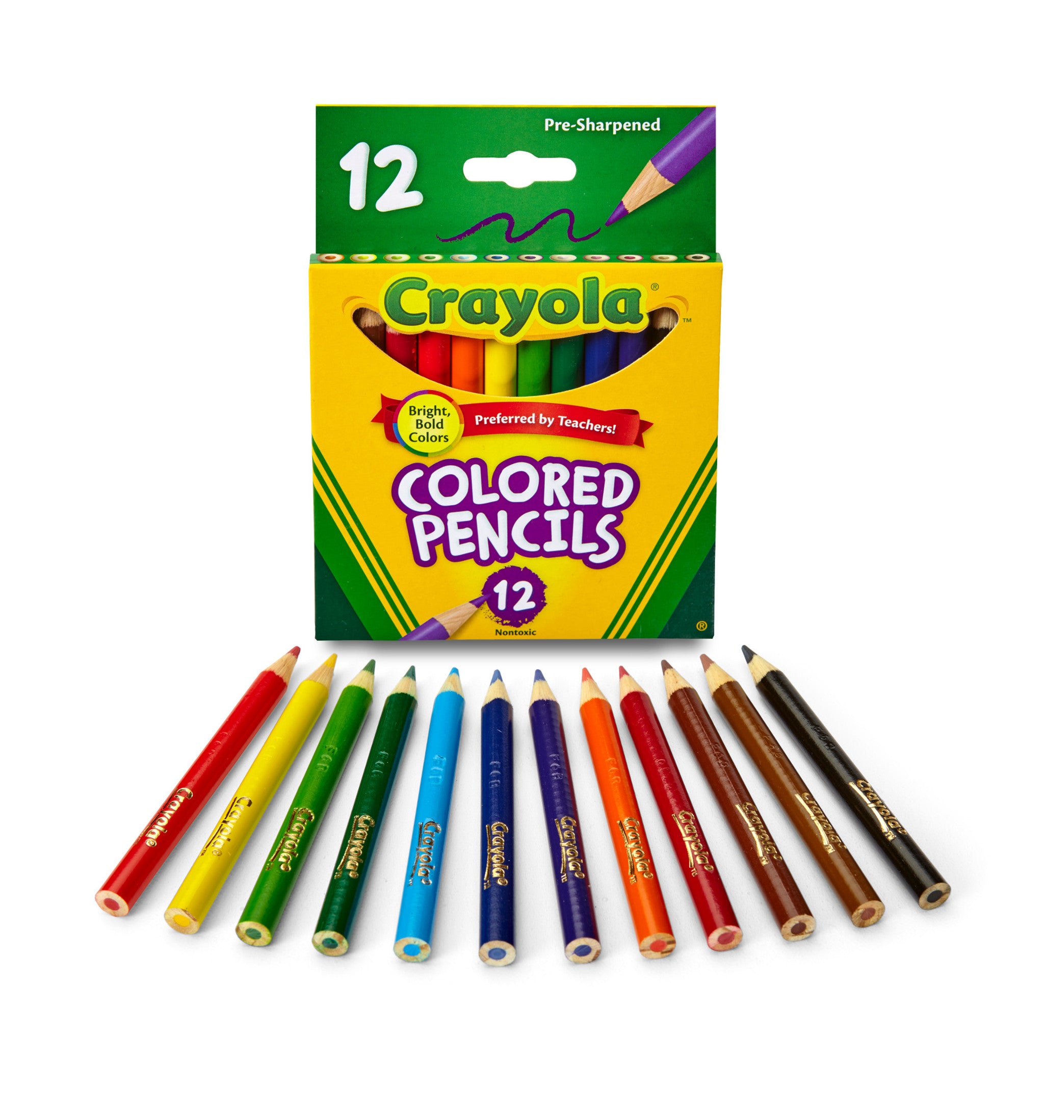 Crayola Half Size Coloured Pencils 12 Pack